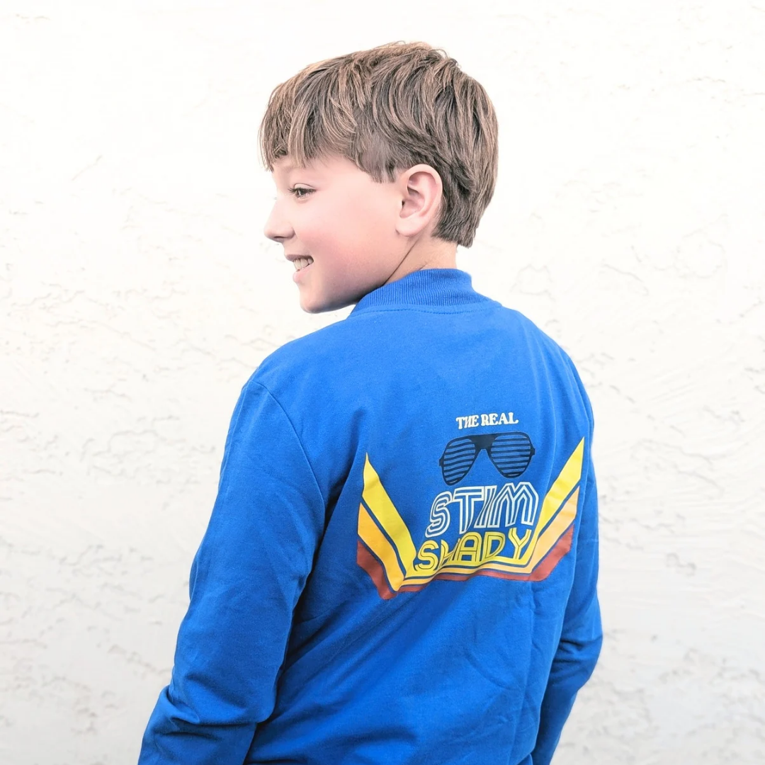 The Real Stim Shady Kids' Lightweight Cotton Terry Zip-Up