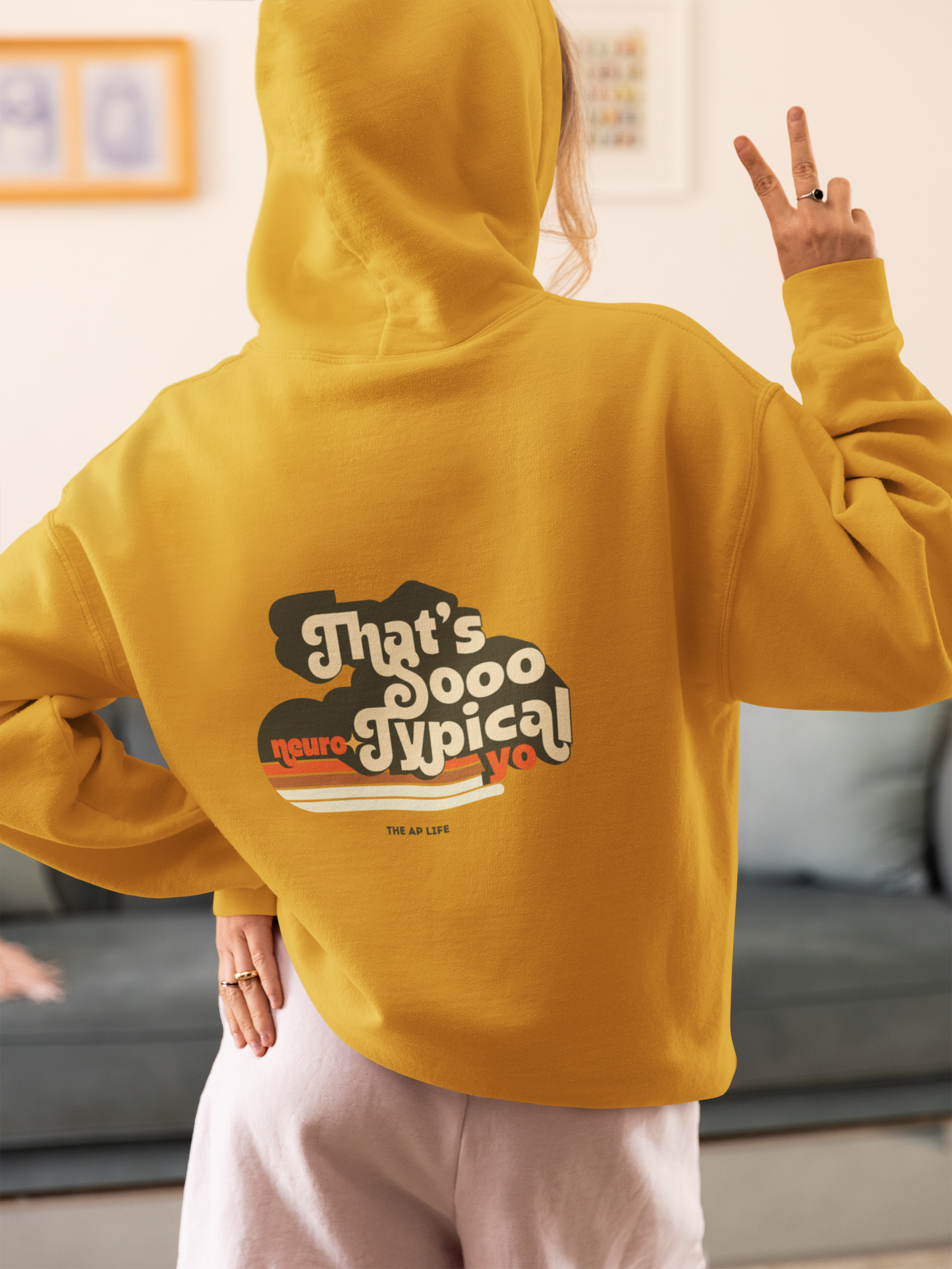 That's So Neuro-Typical Yo - Gold Unisex Adult Hoodie