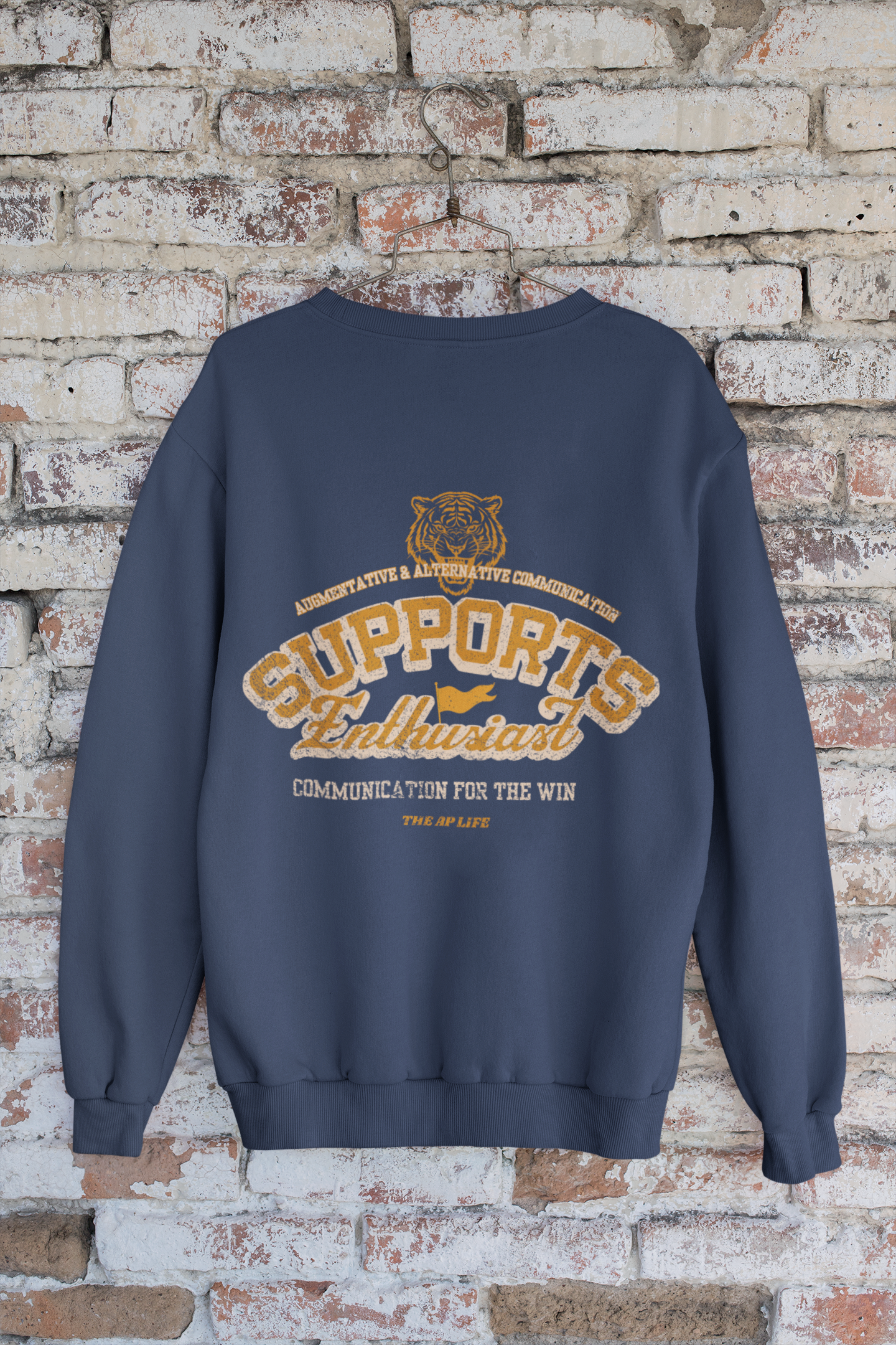 AAC Supports Team Enthusiast - Communication for the Win - Adult Unisex Sweatshirt