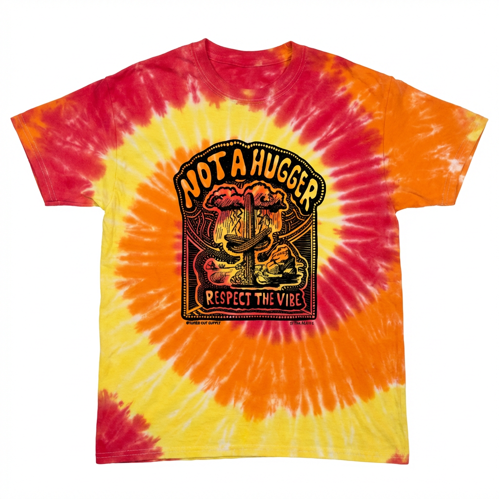 Not a Hugger - Respect the Vibe - Youth Unisex Tie-Dye Tee - Tuned Out Supply + The AP Life Collab