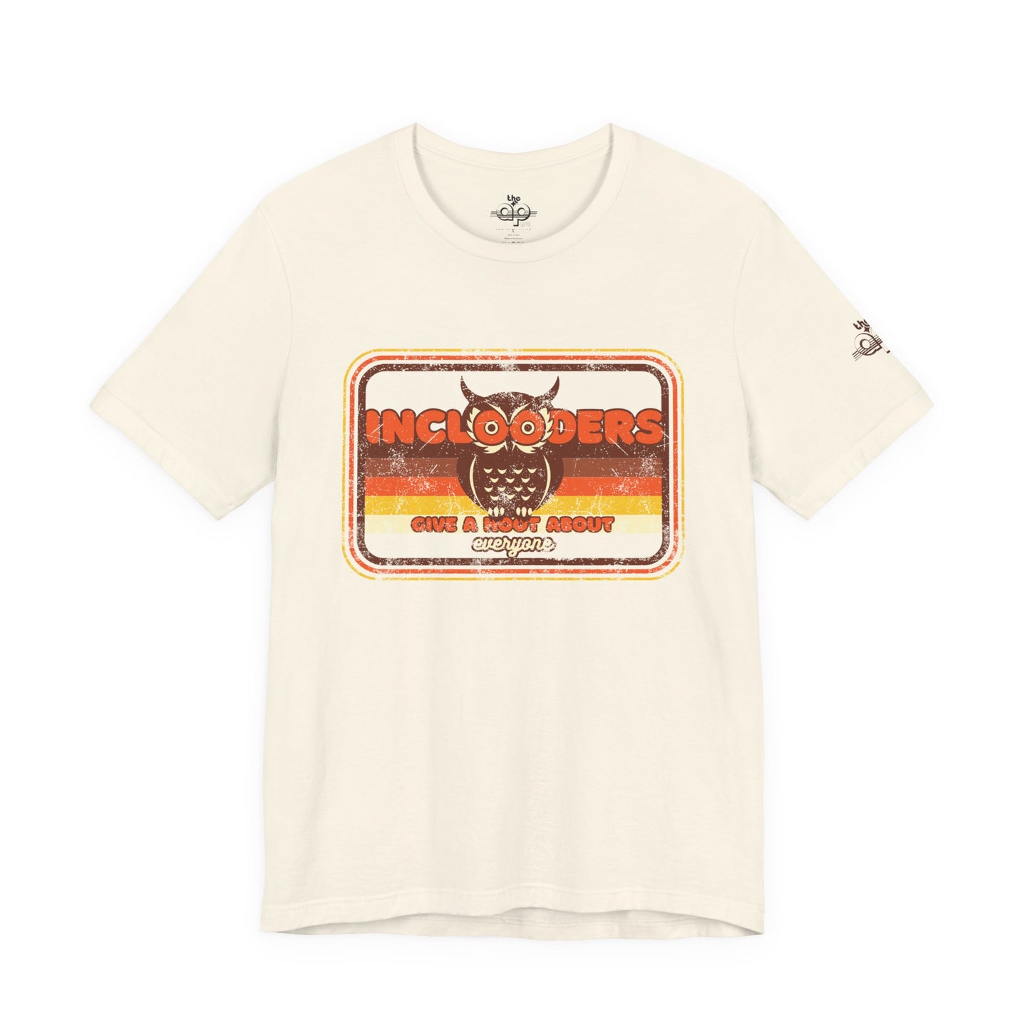 Inclooders Give a Hoot About Everyone - Adult Unisex Jersey Short Sleeve Tee