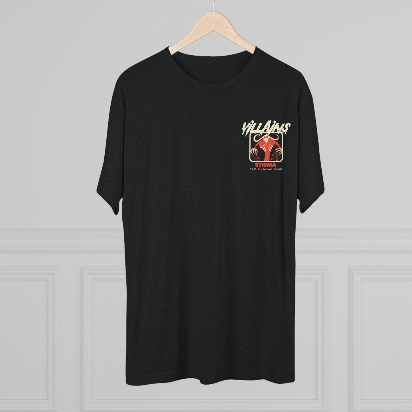 Villains of The Autistic Community Series - Stigma - Zachary Lierman - Adult Unisex Triblend Tee