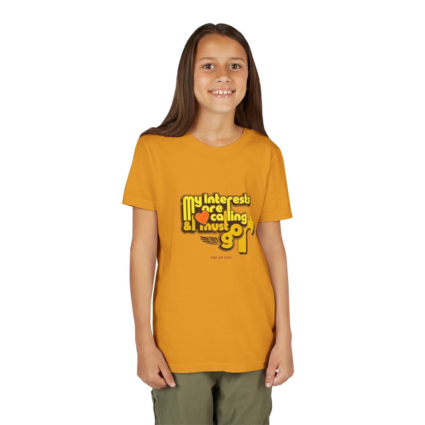 My Interests Are Calling & I Must Go - Unisex Youth Short Sleeve Tee