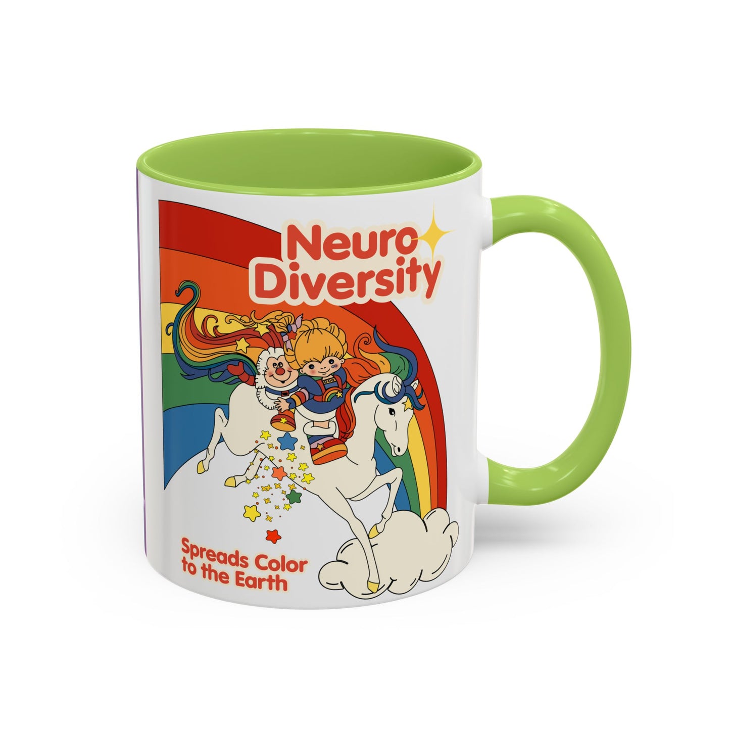 Neurodiversity Spreads Color to the Earth - Accent Coffee Mug (11, 15oz)