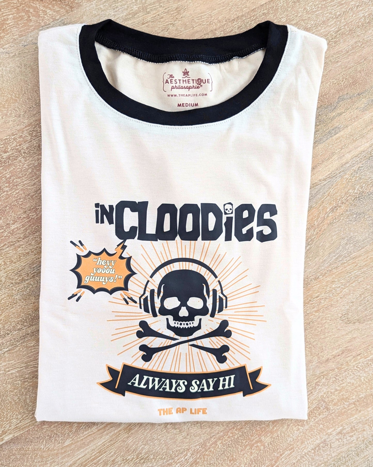 InCloodies Always Say Hi Unisex Ringer Tee