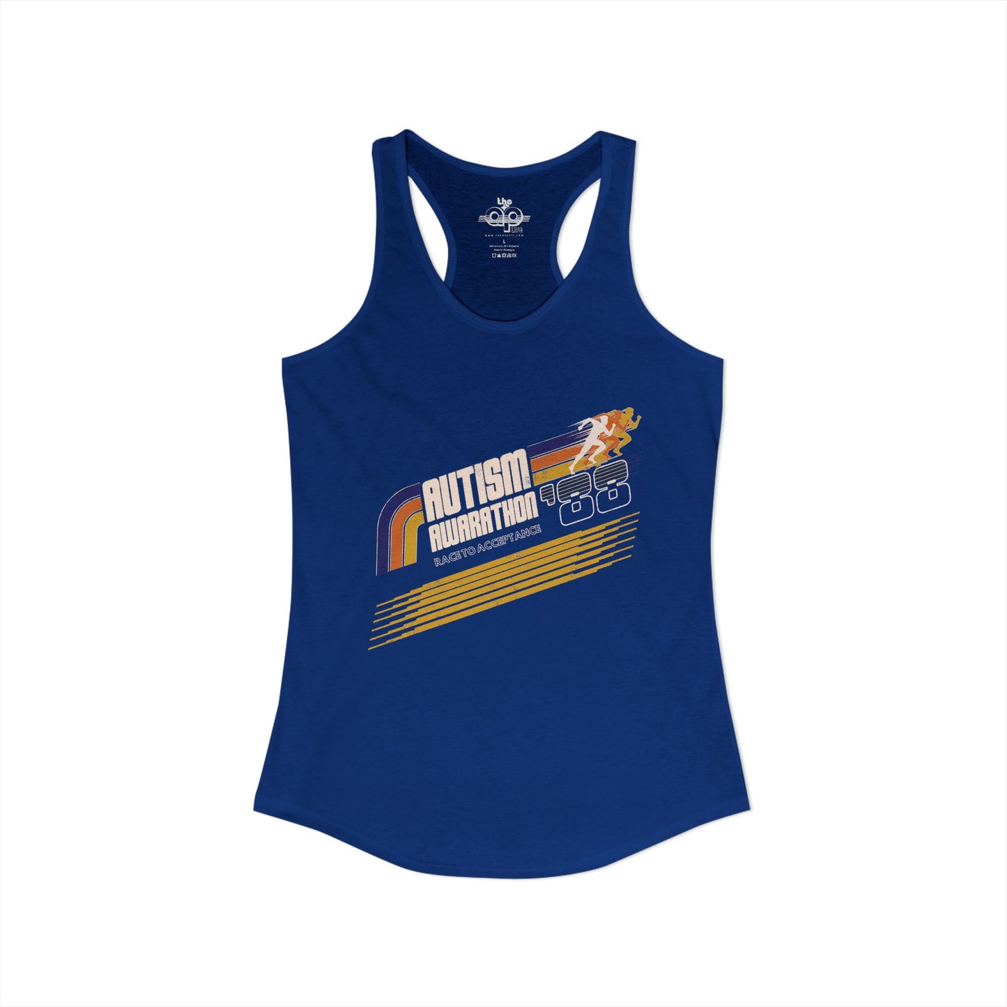 Autism Awarathon - Race to Acceptance - Women's Ideal Racerback Tank