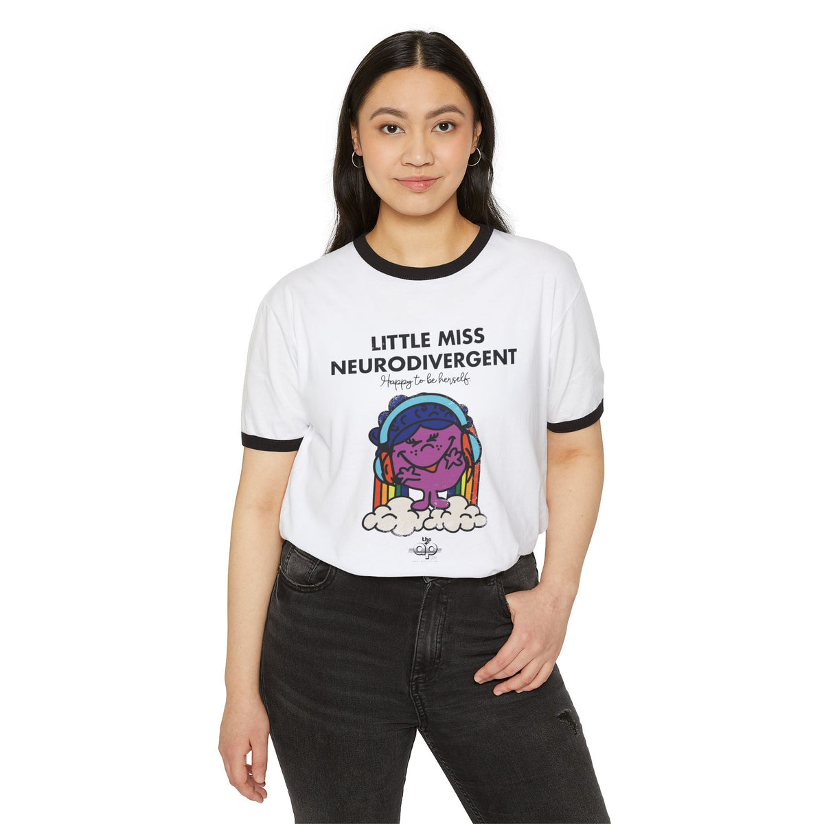 Little Miss Neurodivergent - Adult Unisex Cotton Ringer T-Shirt