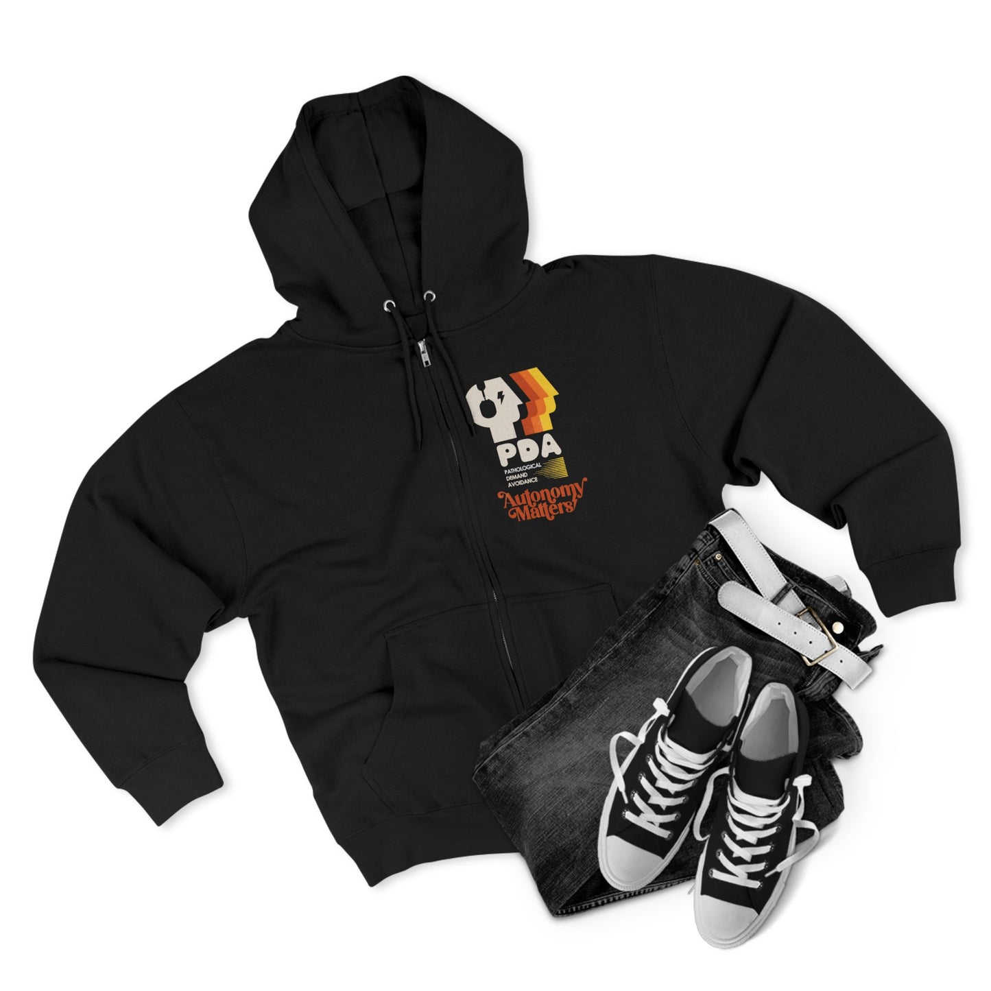 PDA - Pathological Demand Avoidance - Autonomy Matters - Adult Unisex Zip Hoodie