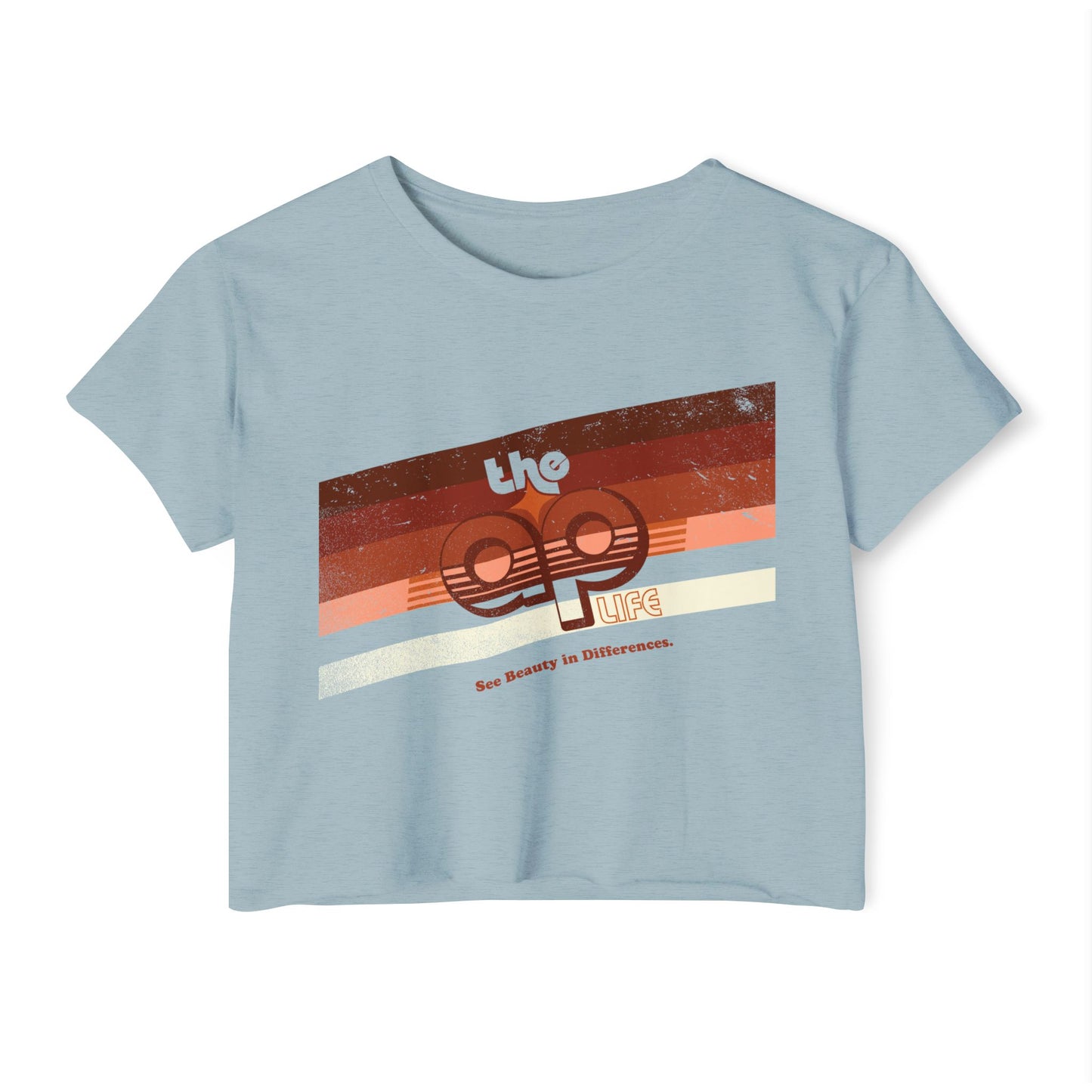 The AP Life - Retro Stripes - Women's Crop Top Tee