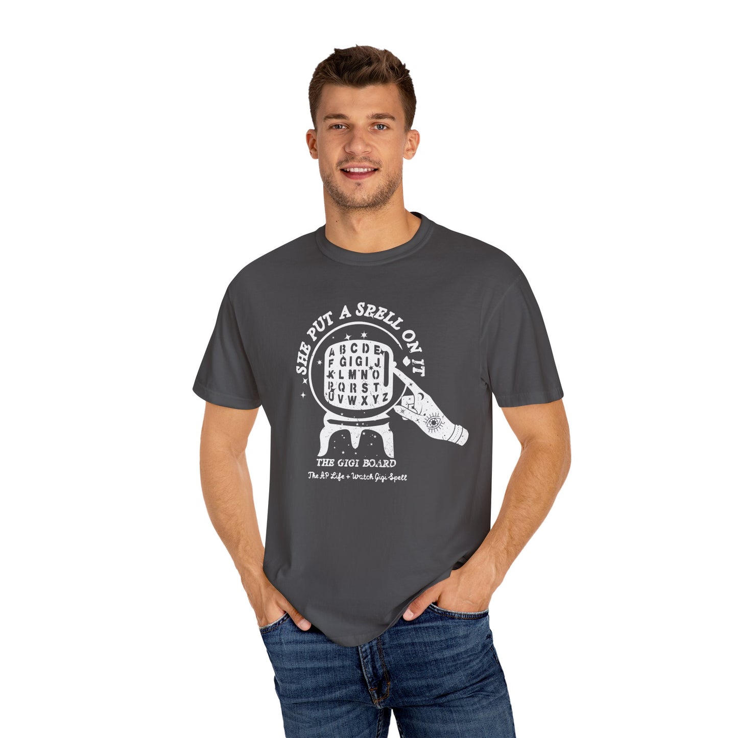 She Put a Spell on it - The Gigi Board - Adult Unisex Tee - Watch Gigi Spell Fundraiser