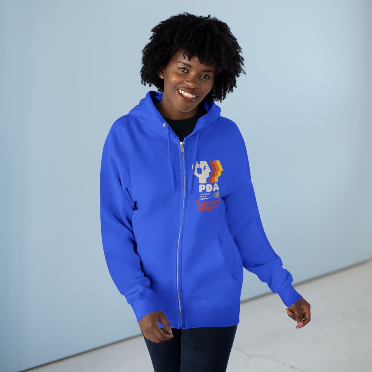 PDA - Pathological Demand Avoidance - Autonomy Matters - Adult Unisex Zip Hoodie