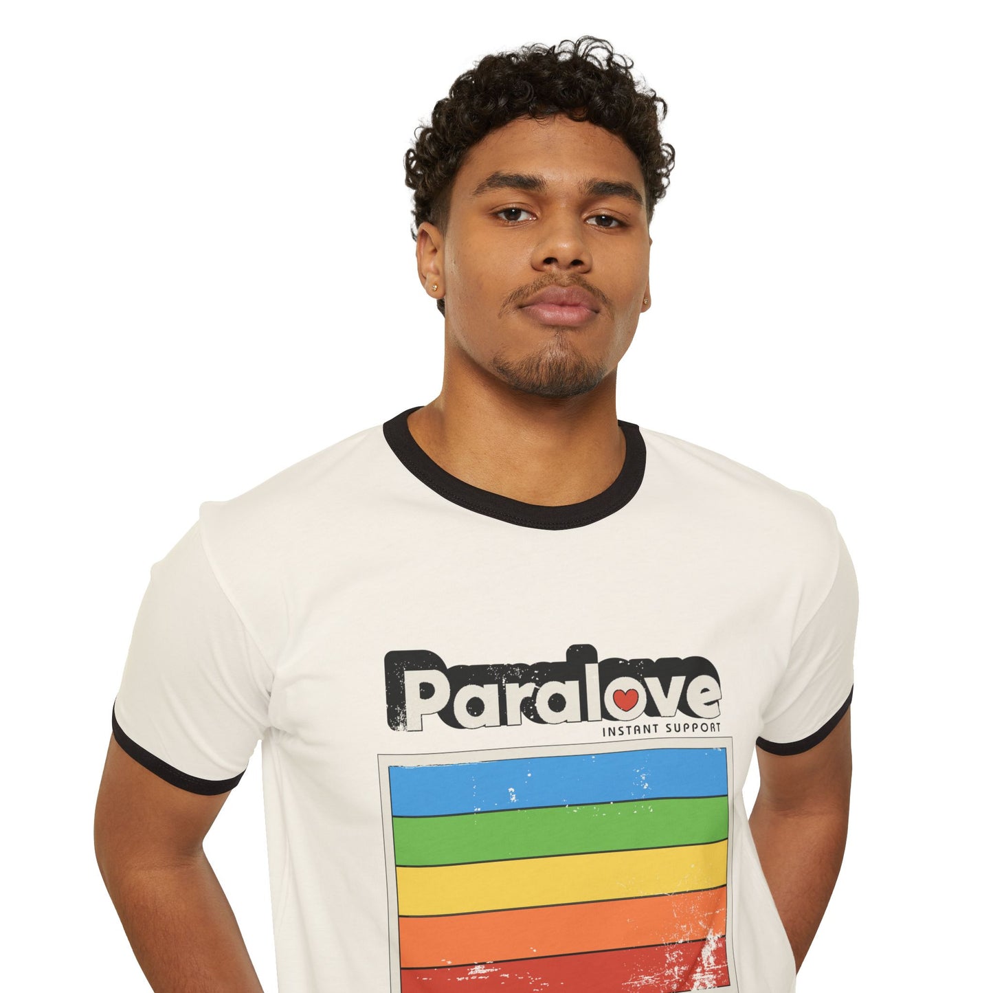 Para Love - Instant Support - Adult Unisex Cotton Ringer T-Shirt