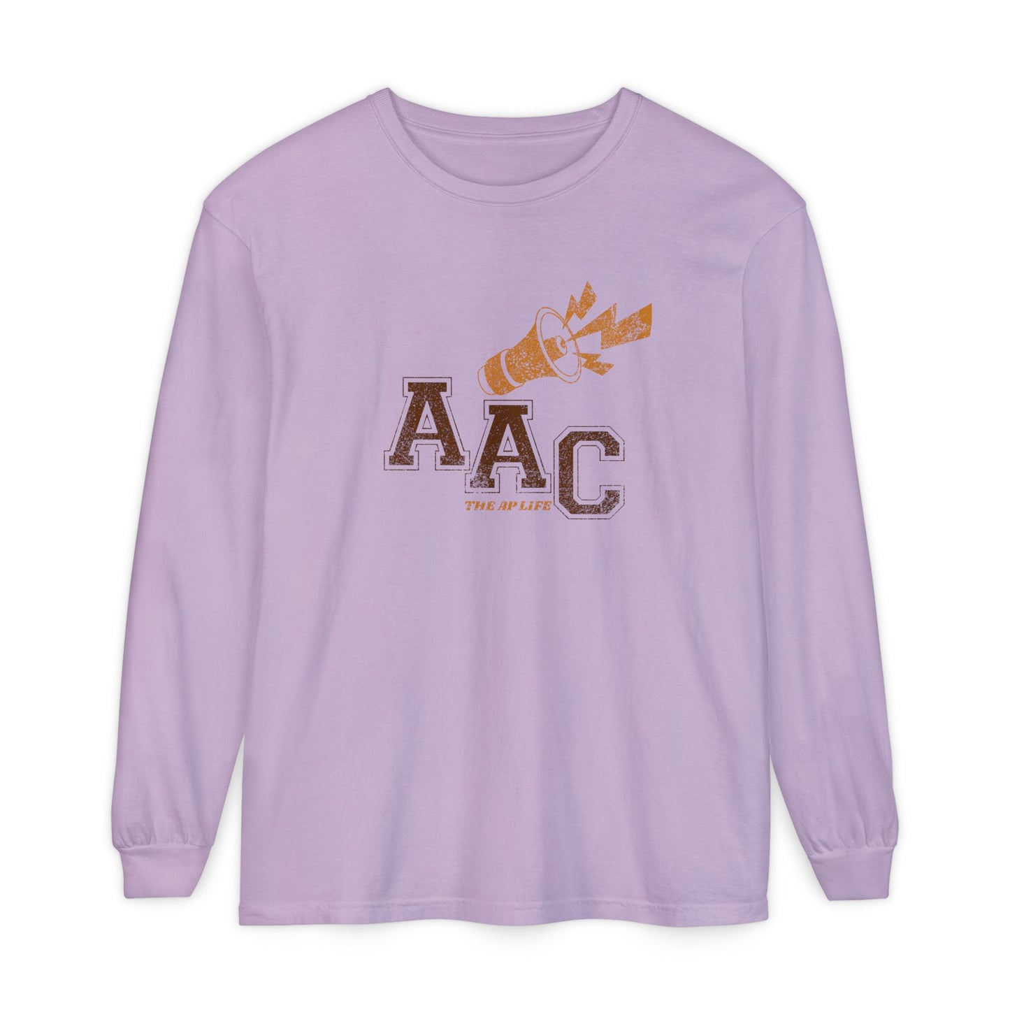 AAC Supports Team Enthusiast - Communication for the Win - Unisex Garment-dyed Long Sleeve T-Shirt