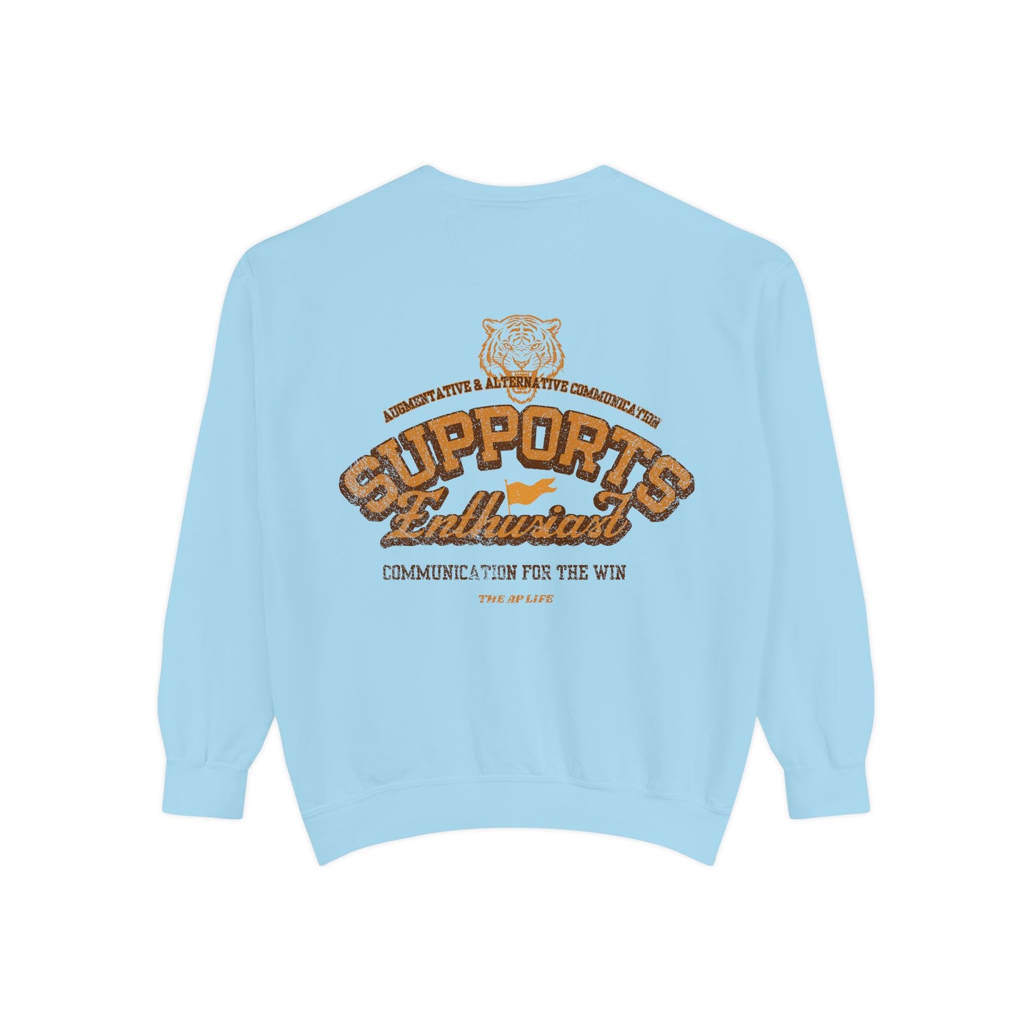 AAC Supports Team Enthusiast - Communication for the Win - Adult Unisex Sweatshirt