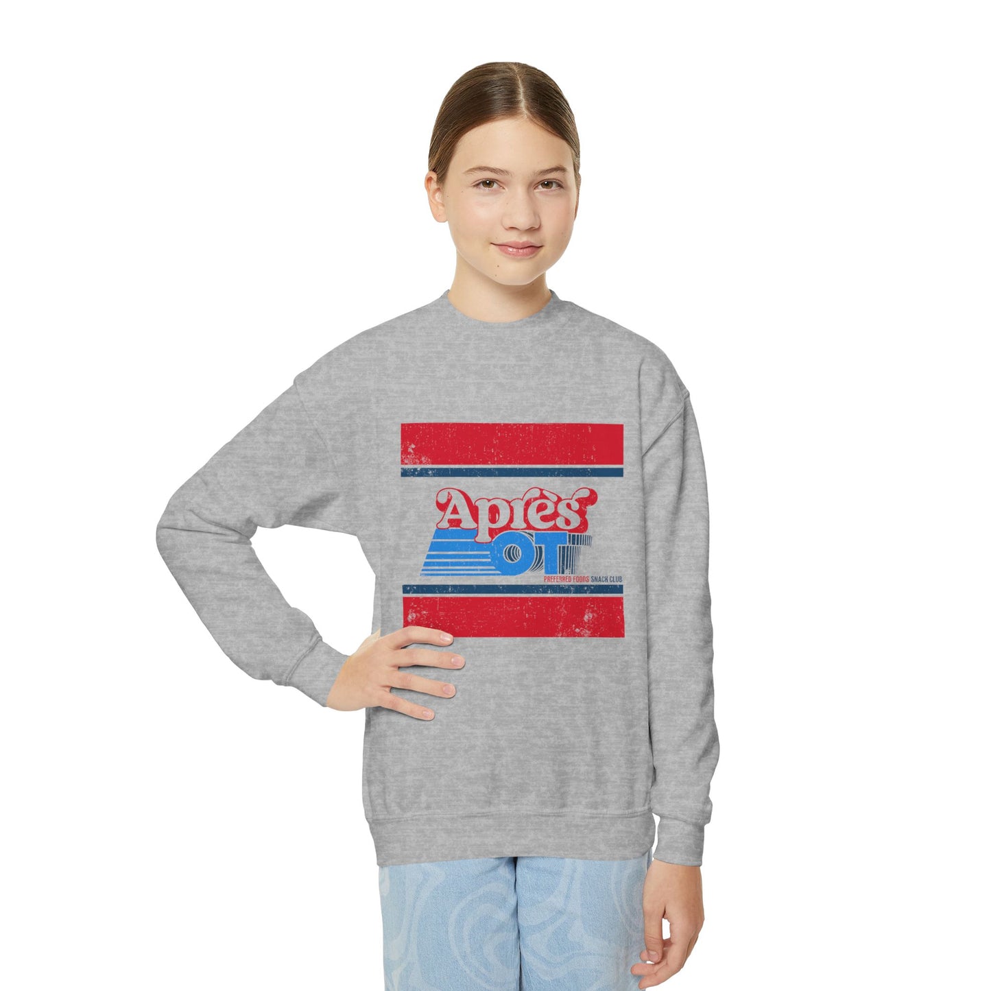 Après OT - Preferred Foods Snack Club - Youth Unisex Crewneck Sweatshirt