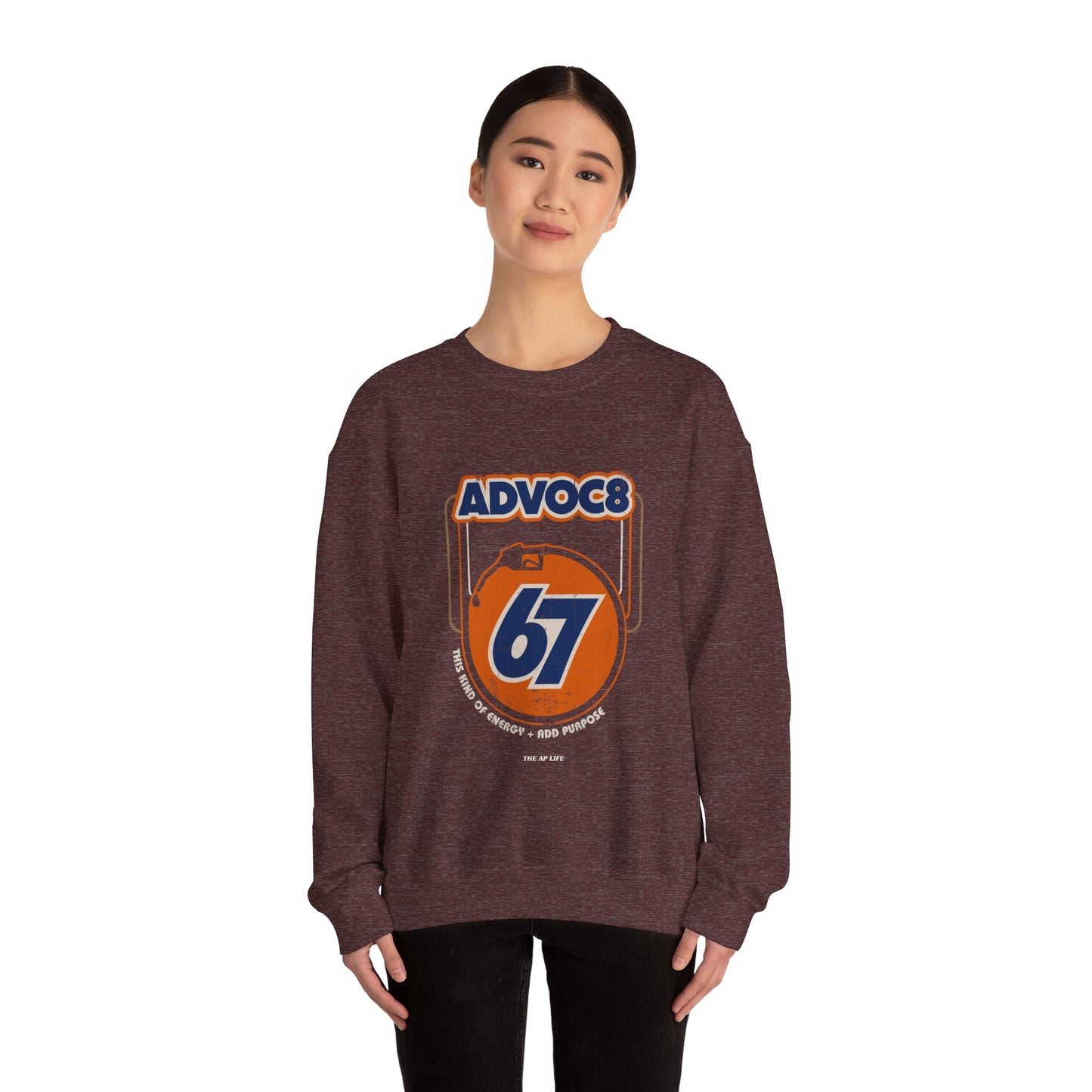 Advoc8 - 67 - This Kind of Energy + Add Purpose - Unisex Heavy Blend™ Crewneck Sweatshirt