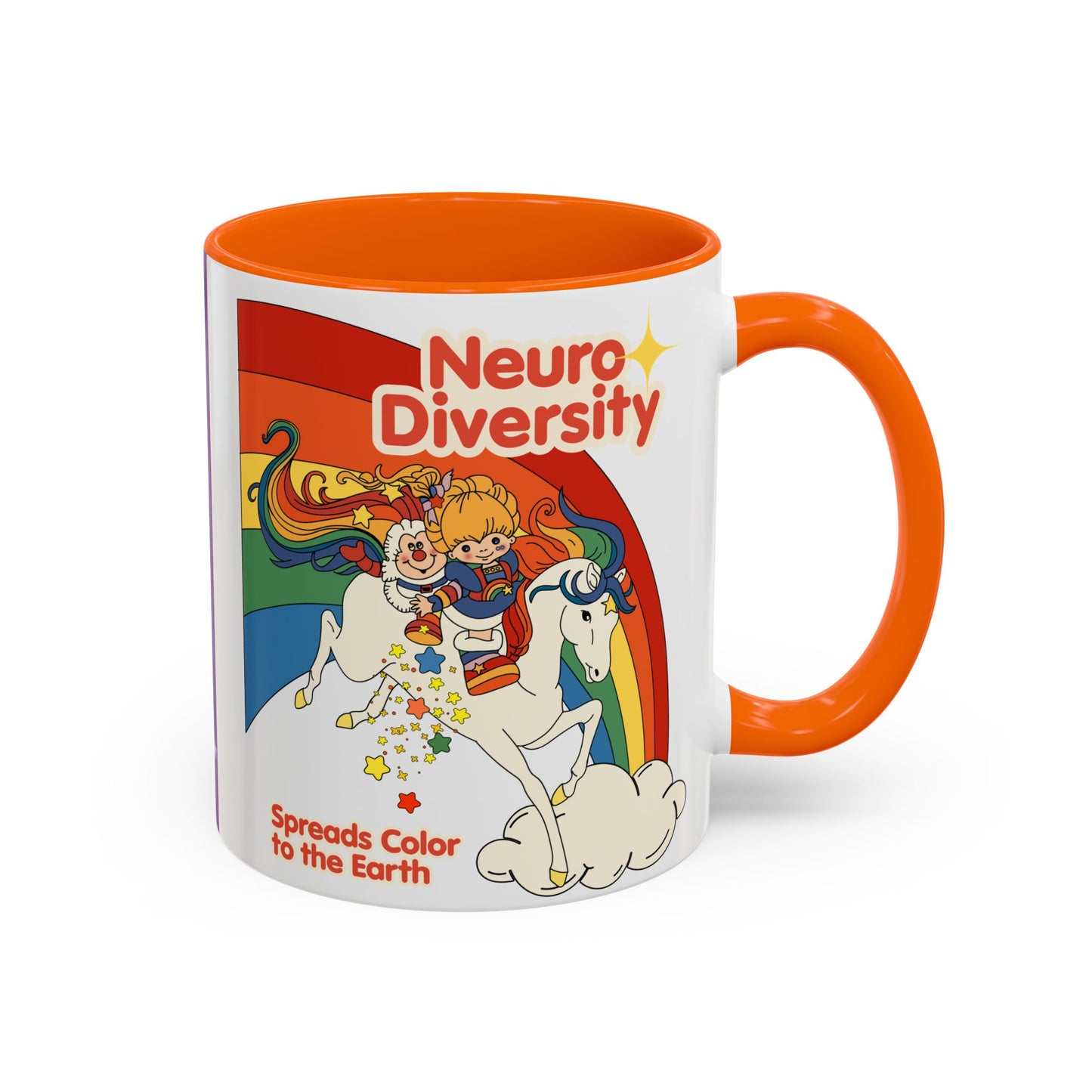 Neurodiversity Spreads Color to the Earth - Accent Coffee Mug (11, 15oz)