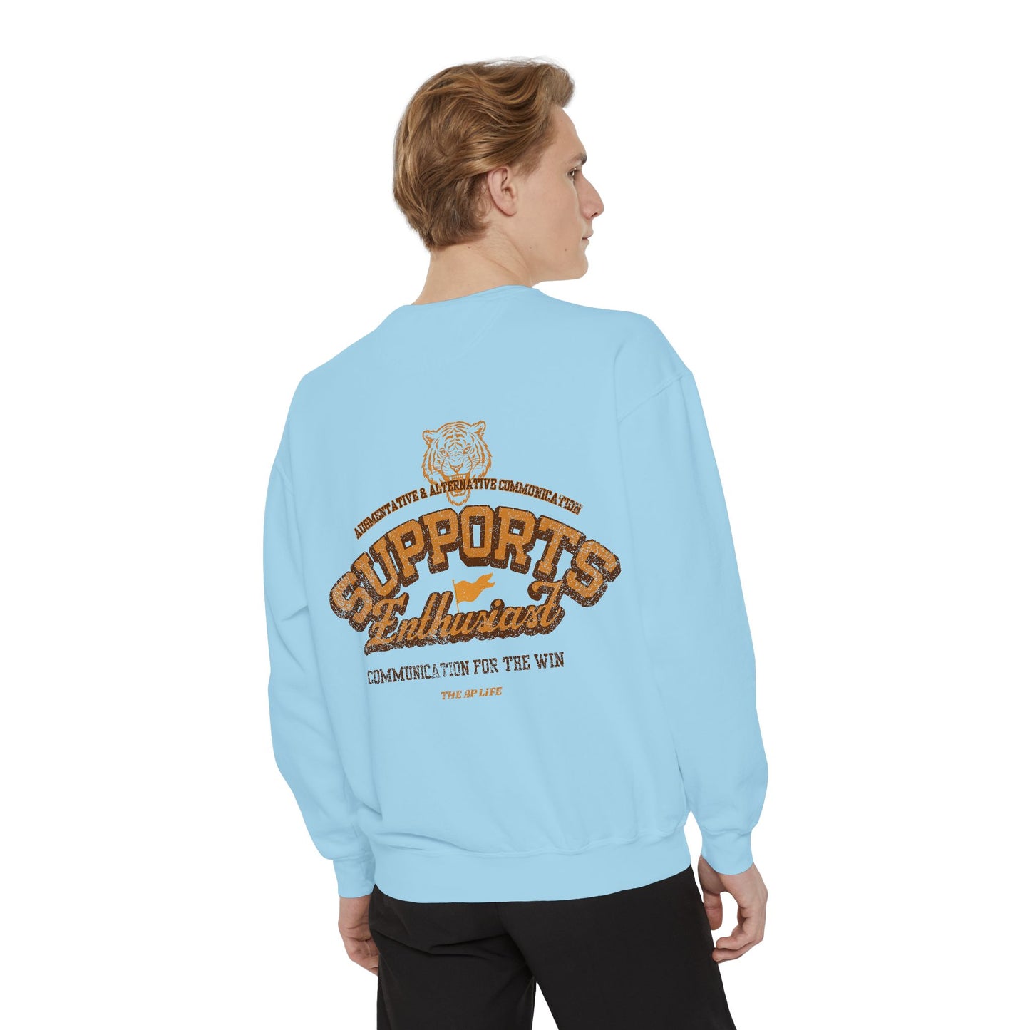 AAC Supports Team Enthusiast - Communication for the Win - Adult Unisex Sweatshirt