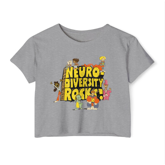 Neurodiversity Rocks - School House - Women's Festival Crop Top