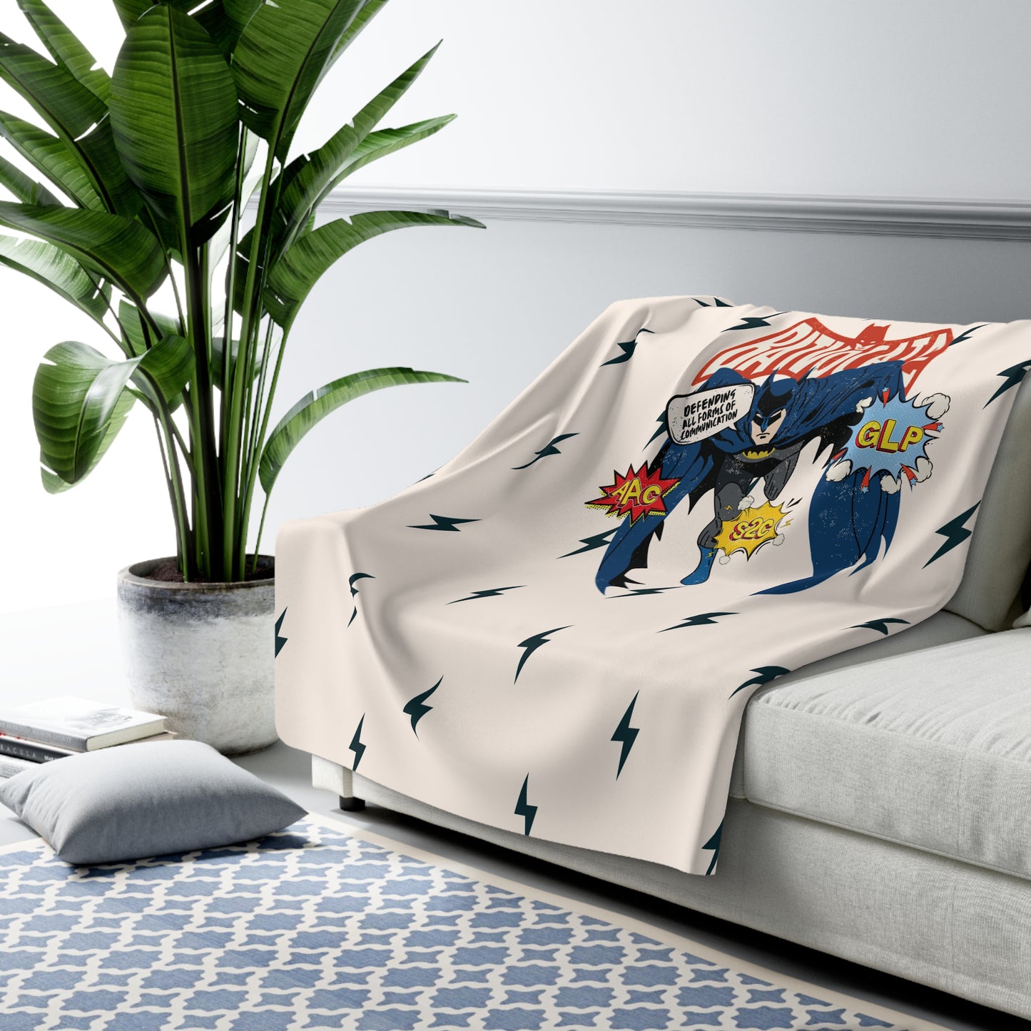 Batvocate - Defending All Forms of Communication - AAC - GLP - S2C - Sherpa Fleece Blanket