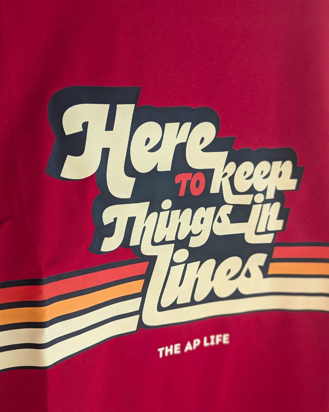 FINAL SALE - Here to Keep Things in Lines Adult Unisex Tee - See Description