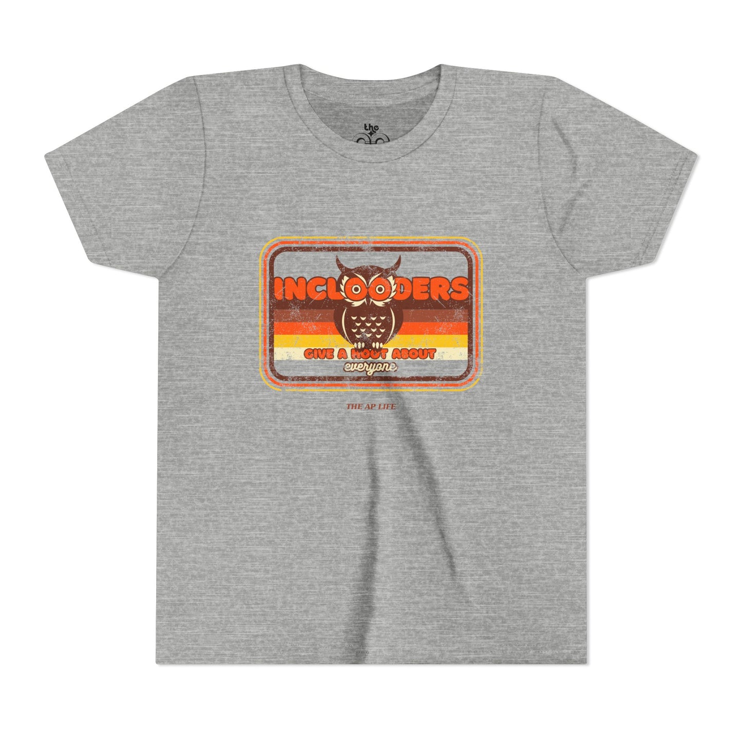 Inclooders Give a Hoot About Everyone - Unisex Youth Short Sleeve Tee