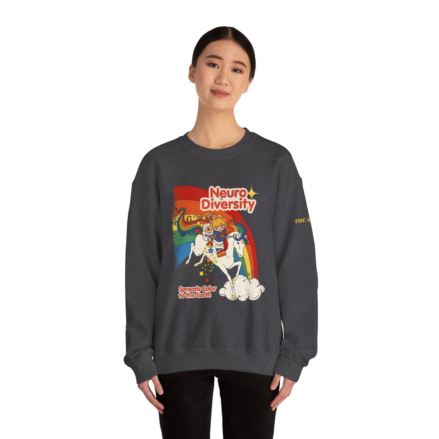 Neurodiversity Spreads Color to the Earth - Adult Unisex Heavy Blend™ Crewneck Sweatshirt