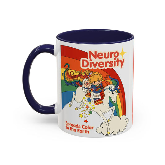 Neurodiversity Spreads Color to the Earth - Accent Coffee Mug (11, 15oz)