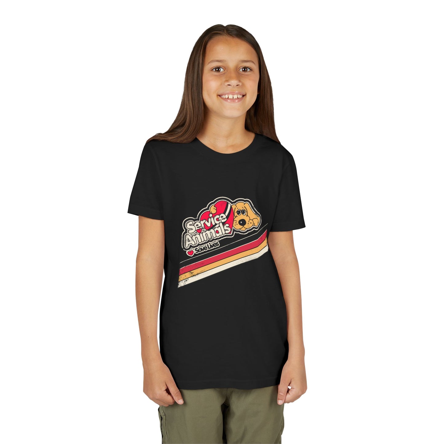 Service Animals Save Lives - Youth Unisex Short Sleeve Tee
