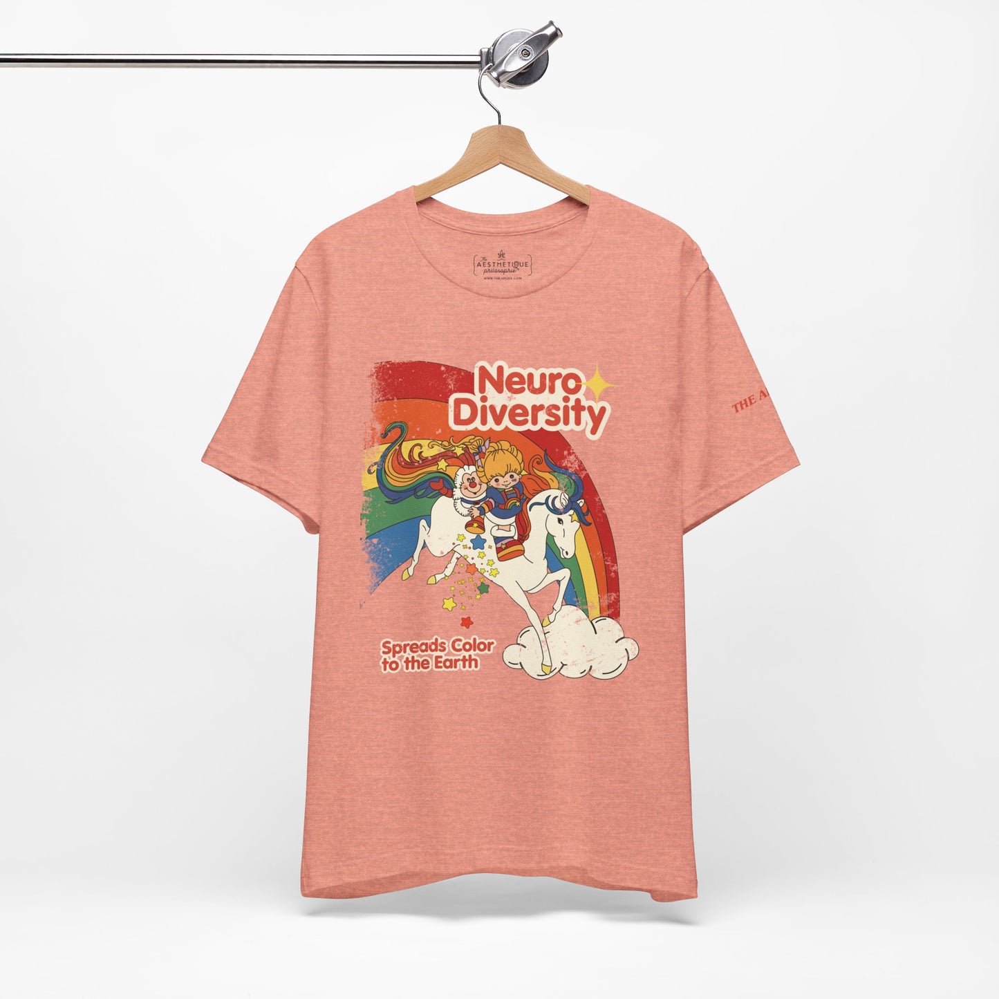 Neurodiversity Spreads Color to the Earth - Adult Unisex Jersey Short Sleeve Tee