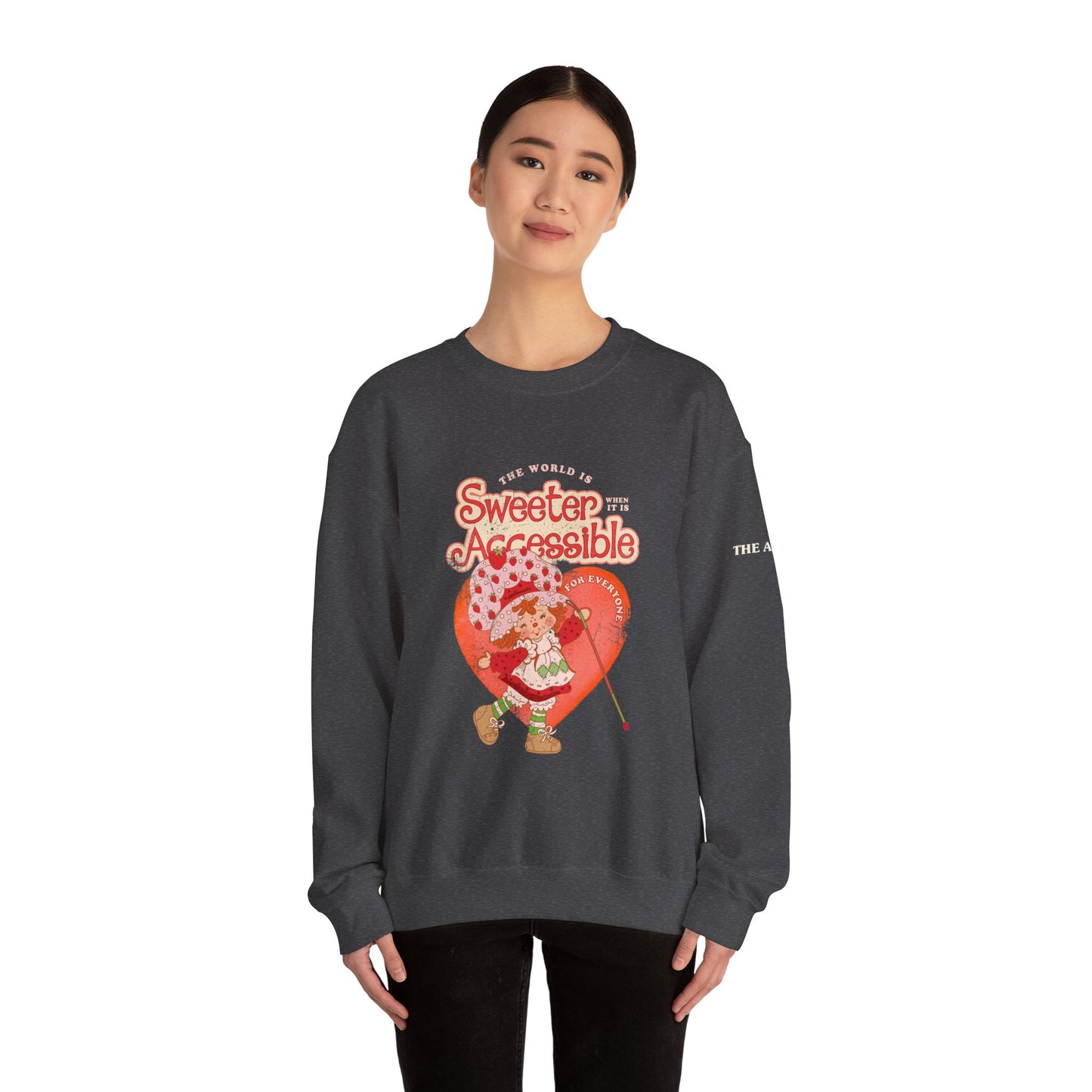 The World is Sweeter when it is Accessible for Everyone - Adult Unisex Heavy Blend™ Crewneck Sweatshirt
