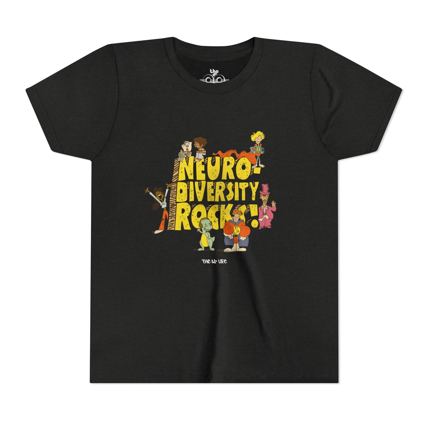 Neurodiversity Rocks - School House - Youth Unisex Jersey Tee