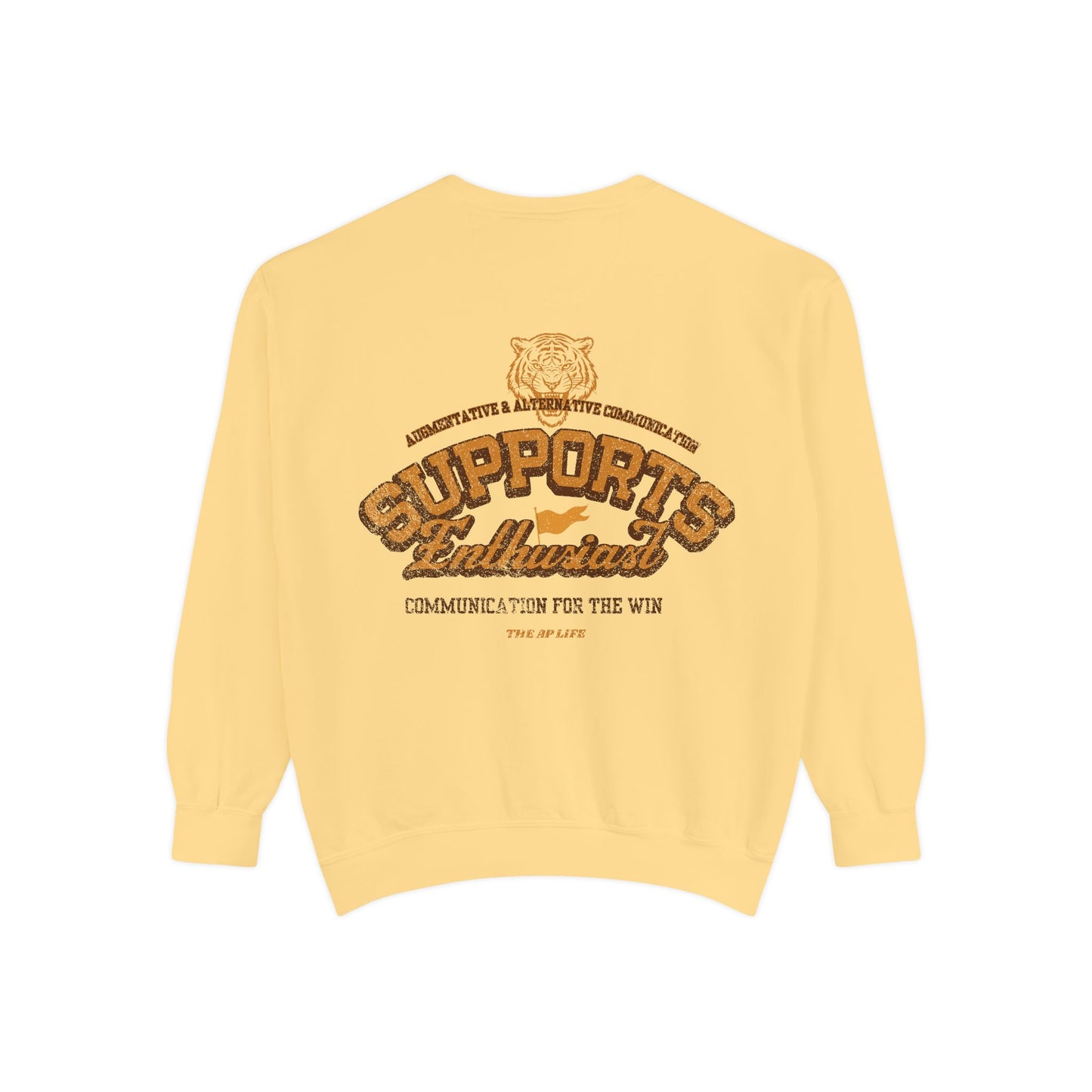 AAC Supports Team Enthusiast - Communication for the Win - Adult Unisex Sweatshirt