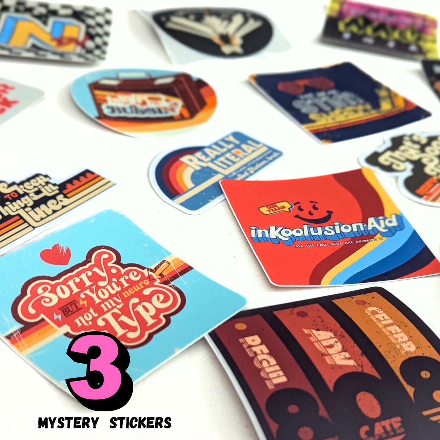 Set of 3 Mystery Stickers