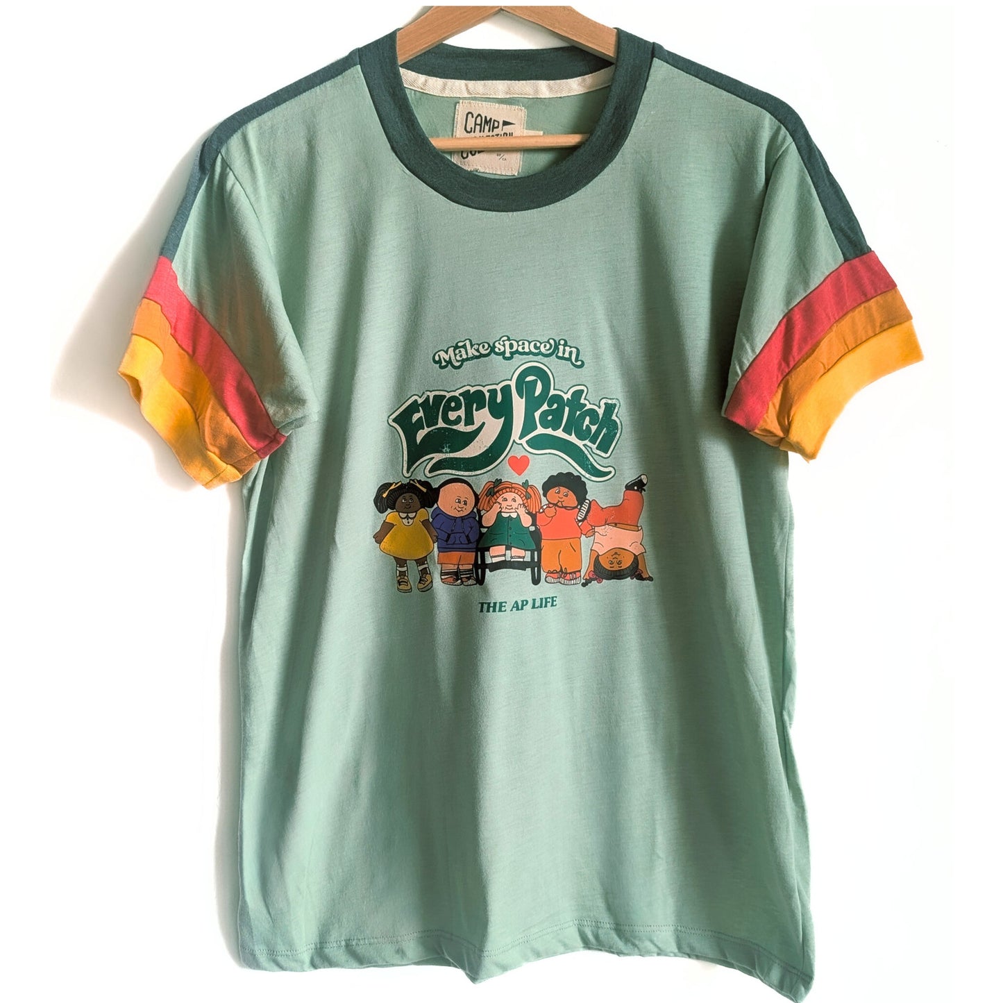 Make Space in Every Patch Color Block Retro-Style Women's Tee - Limited Edition