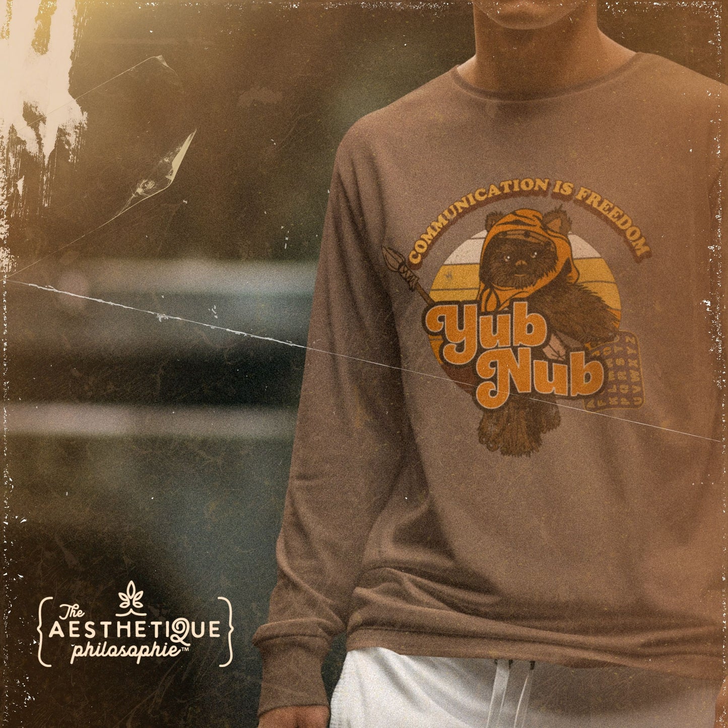 Communication is Freedom - Yub Nub - S2C - Adult Unisex Garment-dyed Long Sleeve T-Shirt