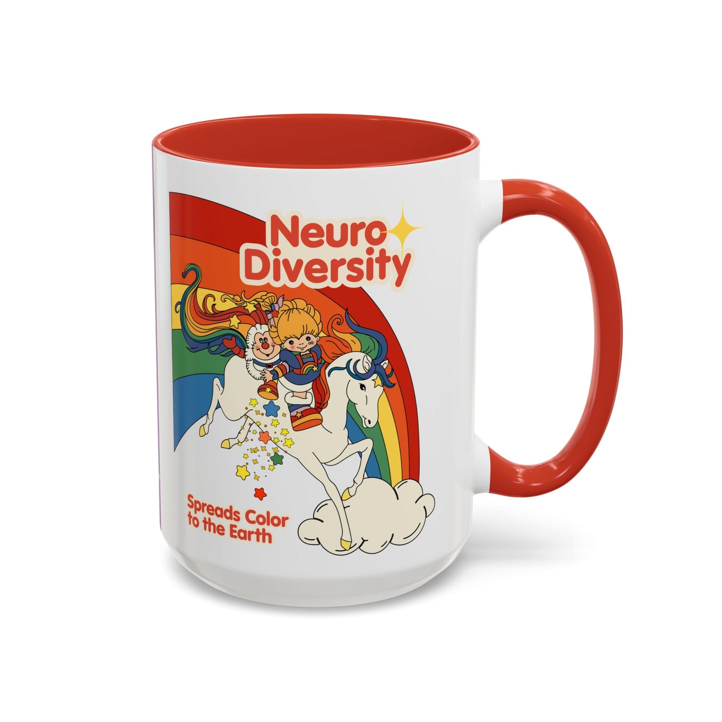 Neurodiversity Spreads Color to the Earth - Accent Coffee Mug (11, 15oz)