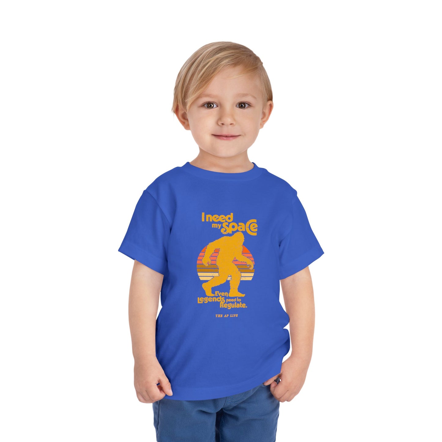 I Need My Space (Even Legends Need to Regulate) Bigfoot/Sasquatch - Toddler Jersey Tee