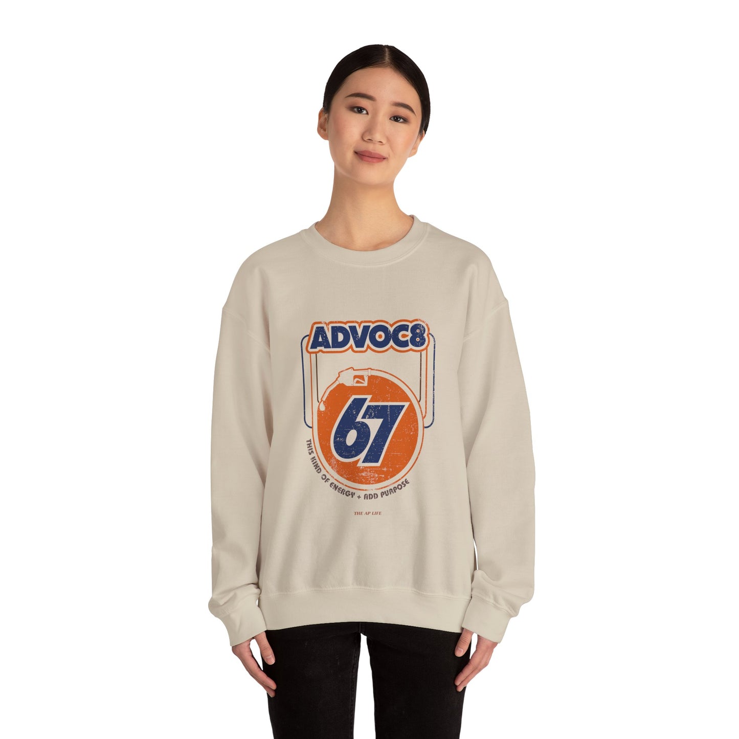 Advoc8 - 67 - This Kind of Energy + Add Purpose - Unisex Heavy Blend™ Crewneck Sweatshirt