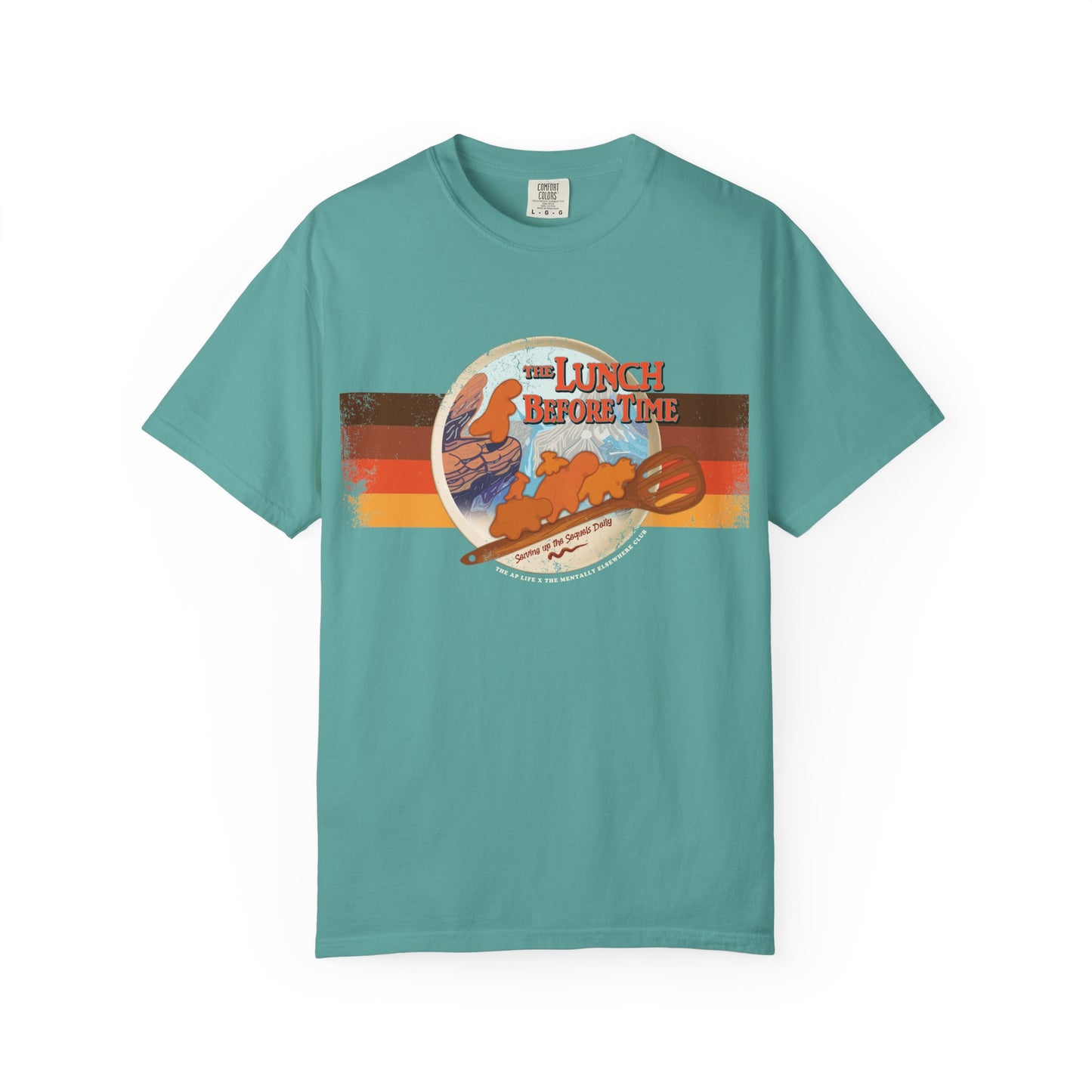 The Lunch Before Time- Serving Up the Sequels Daily - Adult Unisex Garment-Dyed T-shirt - Collab Design with TMEC