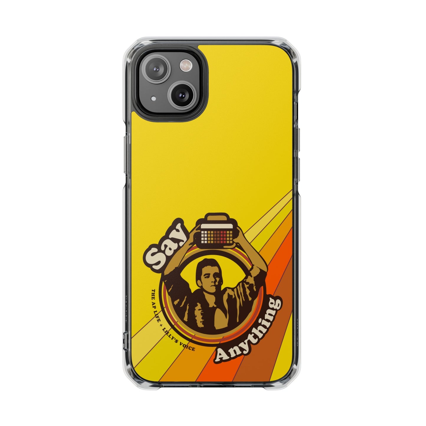 Say Anything - AAC - Lilly's Voice + The AP Life Collab - MagSafe® Clear Impact Case for iPhone