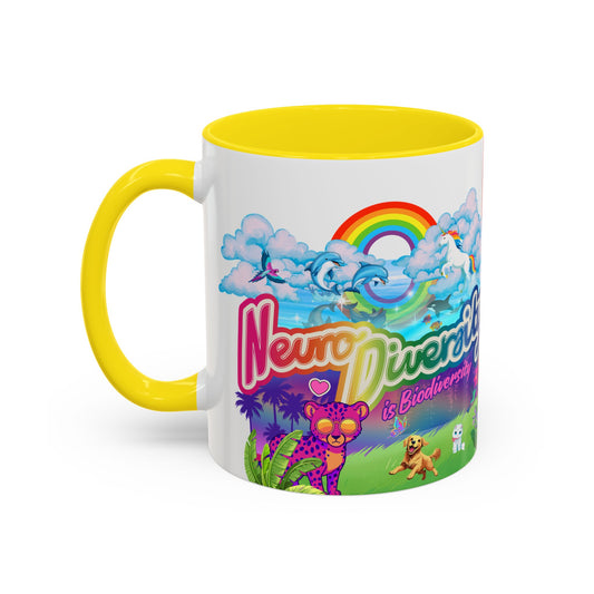 Neurodiversity is Biodiversity - Accent Coffee Mug (11, 15oz)