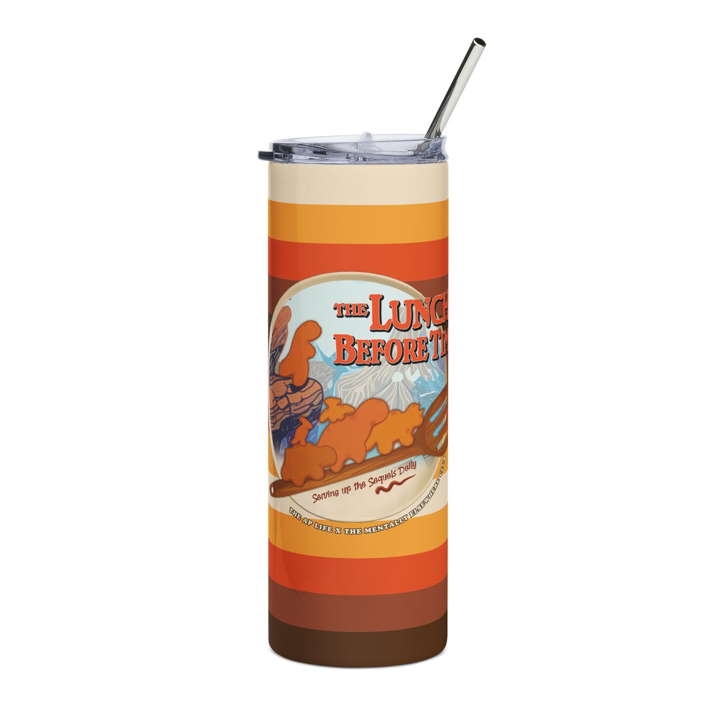 The Lunch Before Time - Serving Up the Sequels Daily - Stainless Steel Tumbler, 20oz - Collab with TMEC