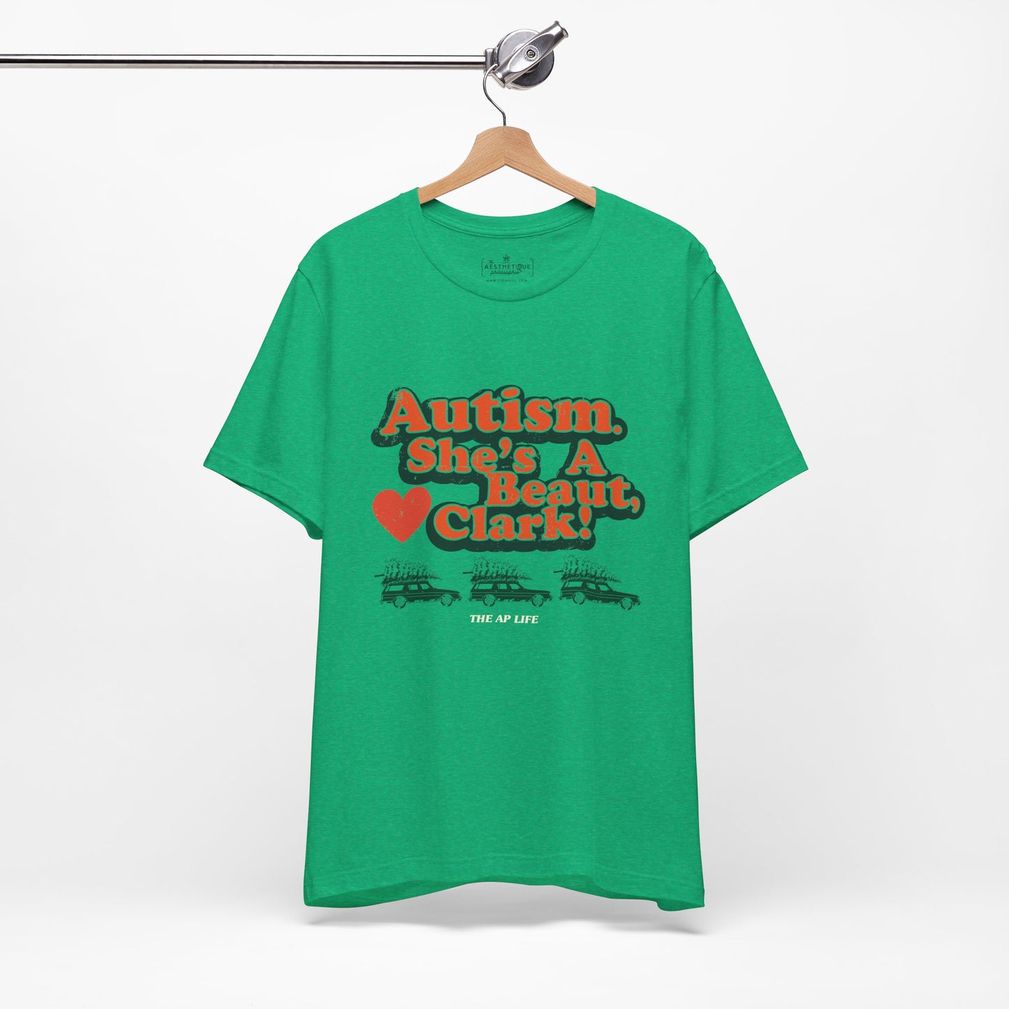 Autism. She's a Beaut, Clark! Christmas Themed Advocacy Tee - Adult Unisex Jersey Tee
