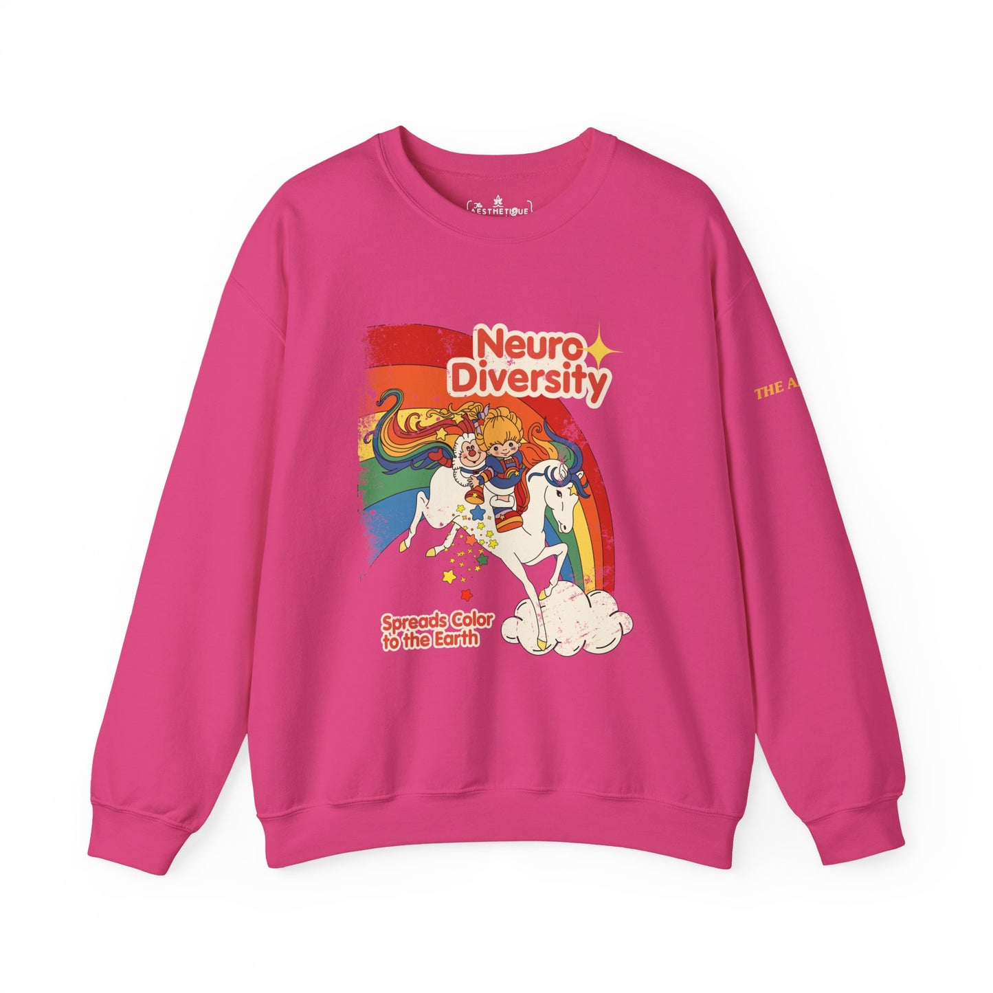 Neurodiversity Spreads Color to the Earth - Adult Unisex Heavy Blend™ Crewneck Sweatshirt