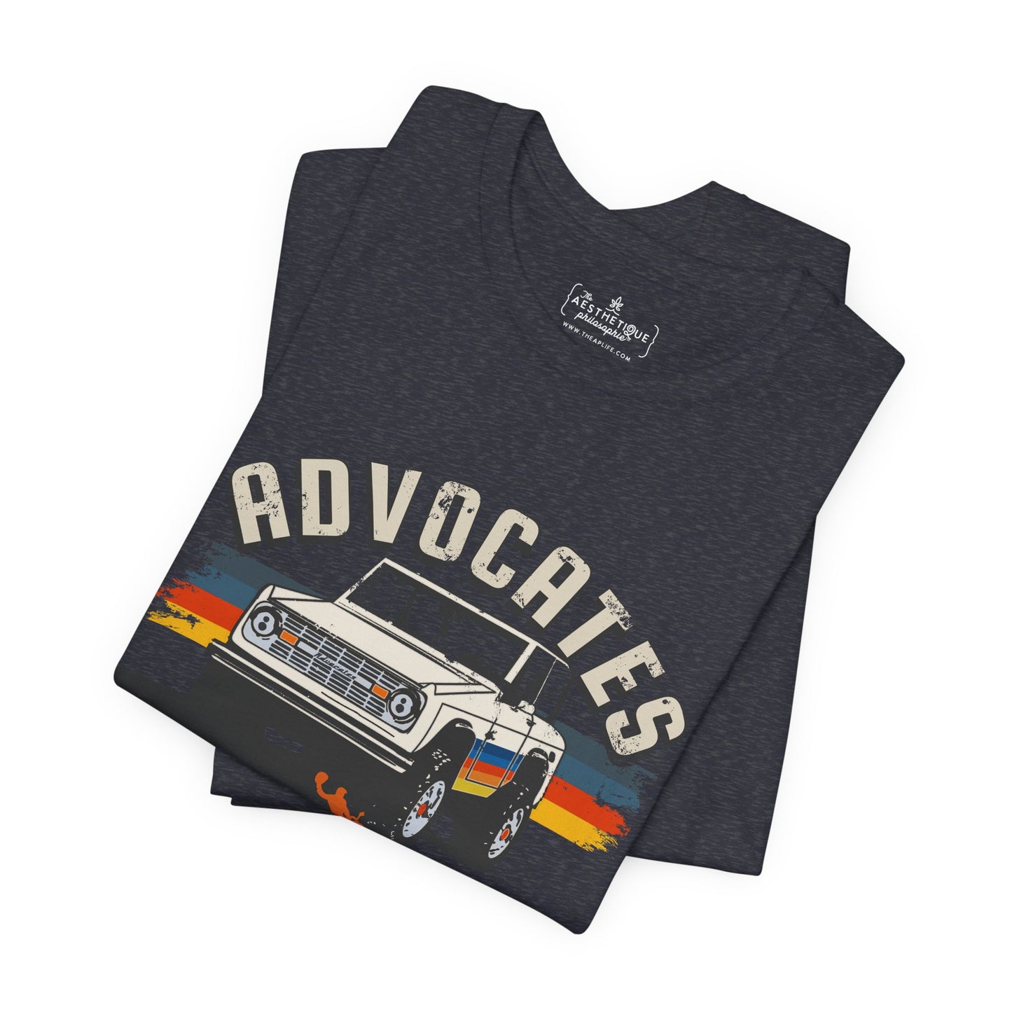 Advocates Keep Truckin', Keep Buckin' - Bronco Truck - Adult Unisex Jersey Tee