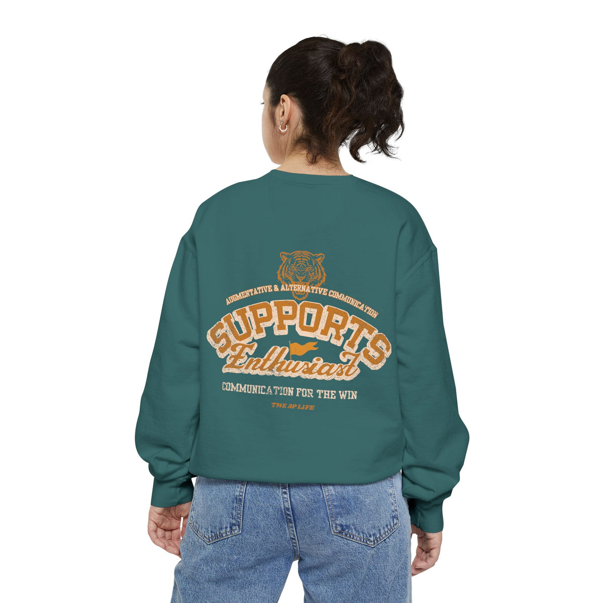 AAC Supports Team Enthusiast - Communication for the Win - Adult Unisex Sweatshirt