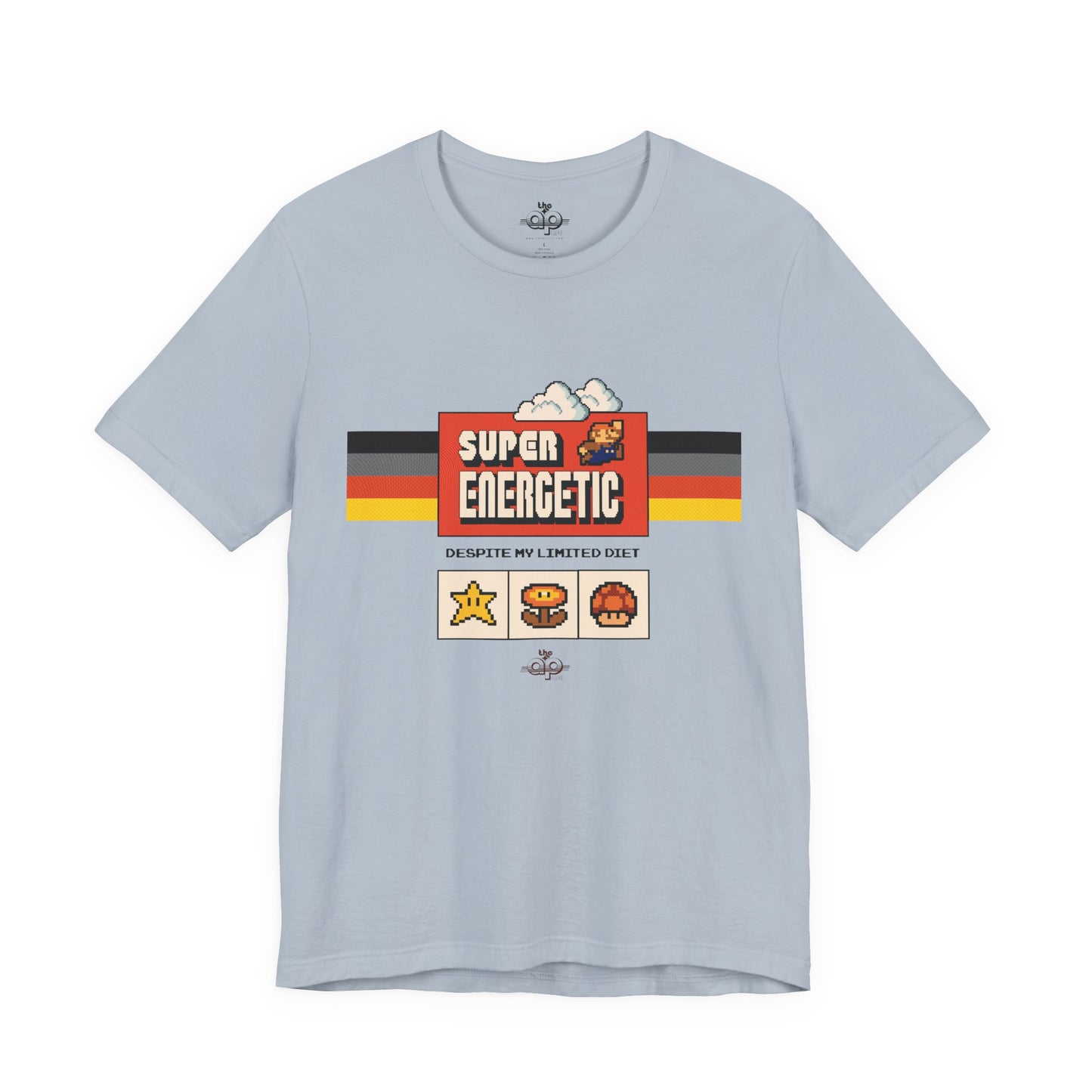 Super Energetic, Despite My Limited Diet - Adult Unisex Jersey Short Sleeve Tee