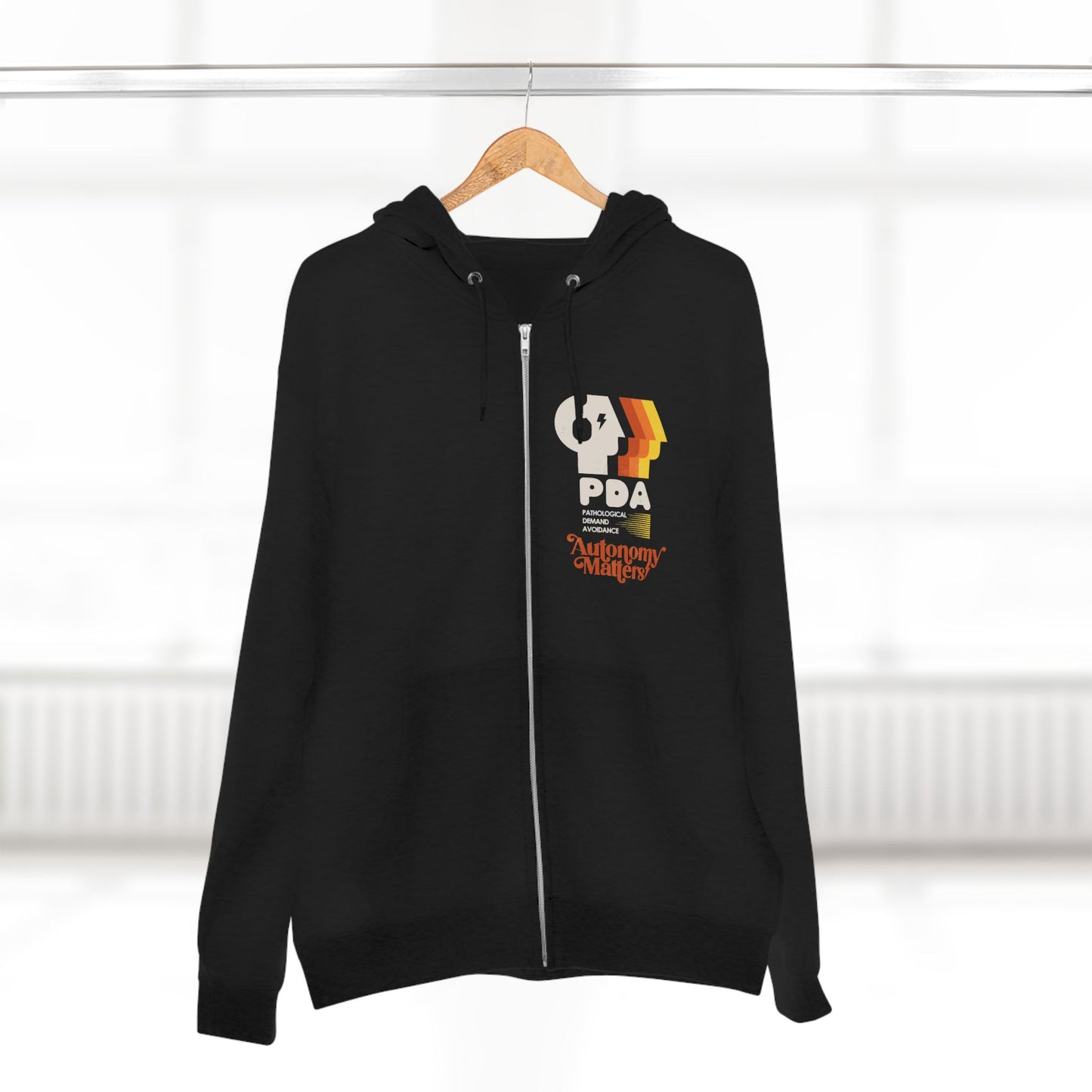 PDA - Pathological Demand Avoidance - Autonomy Matters - Adult Unisex Zip Hoodie