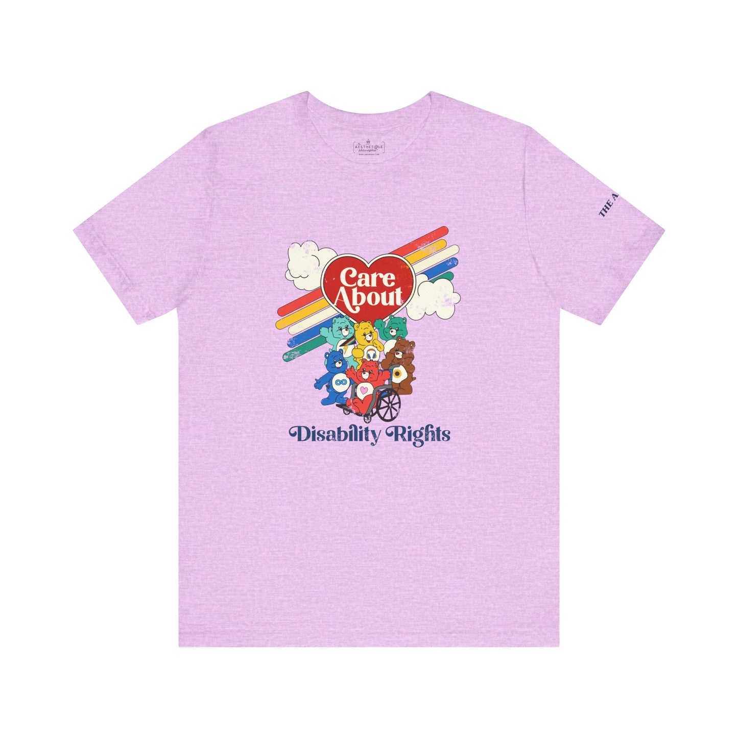 Care About Disability Rights - Retro 80s Vibe - Unisex Jersey Short Sleeve Tee